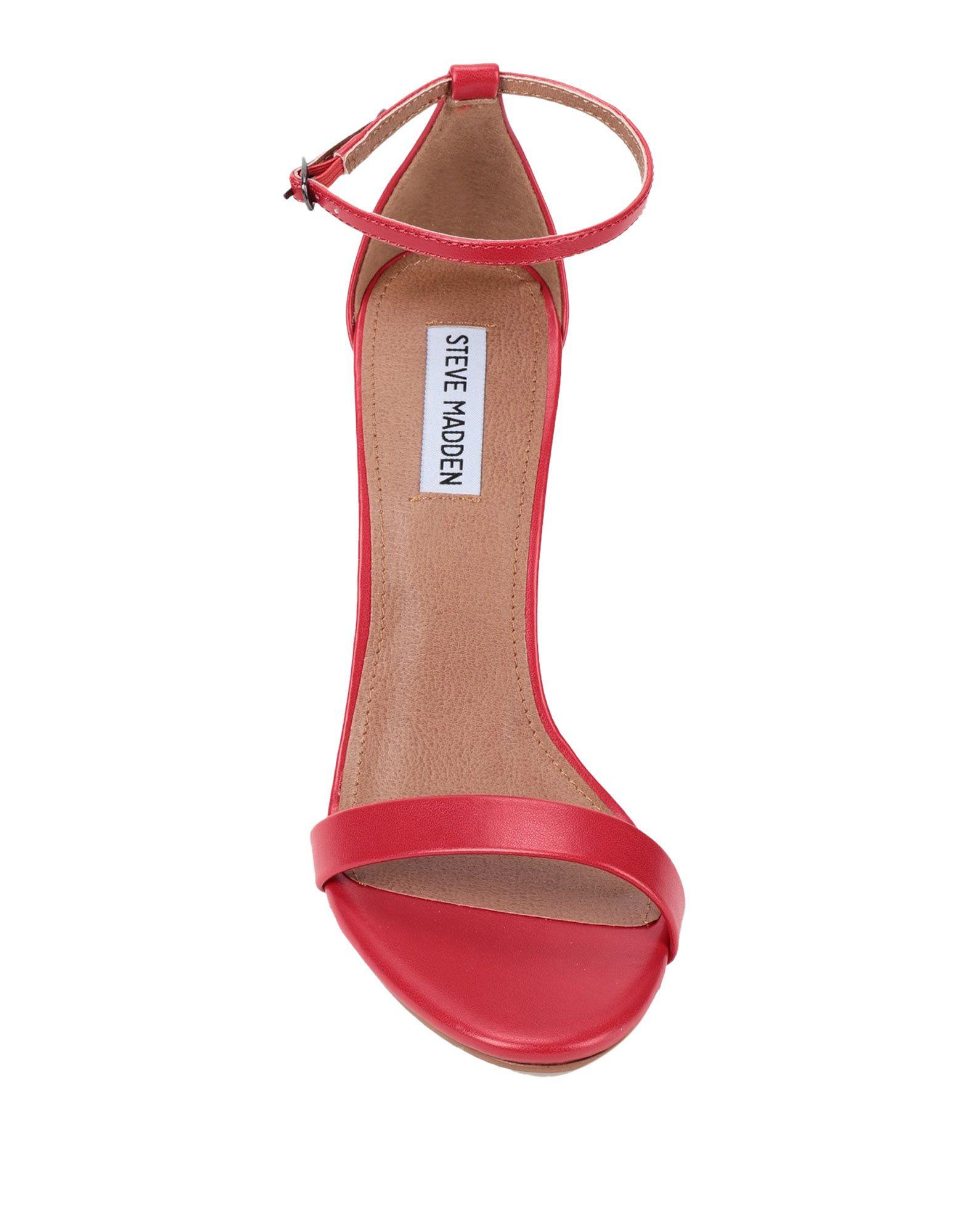 steve madden red flat sandals