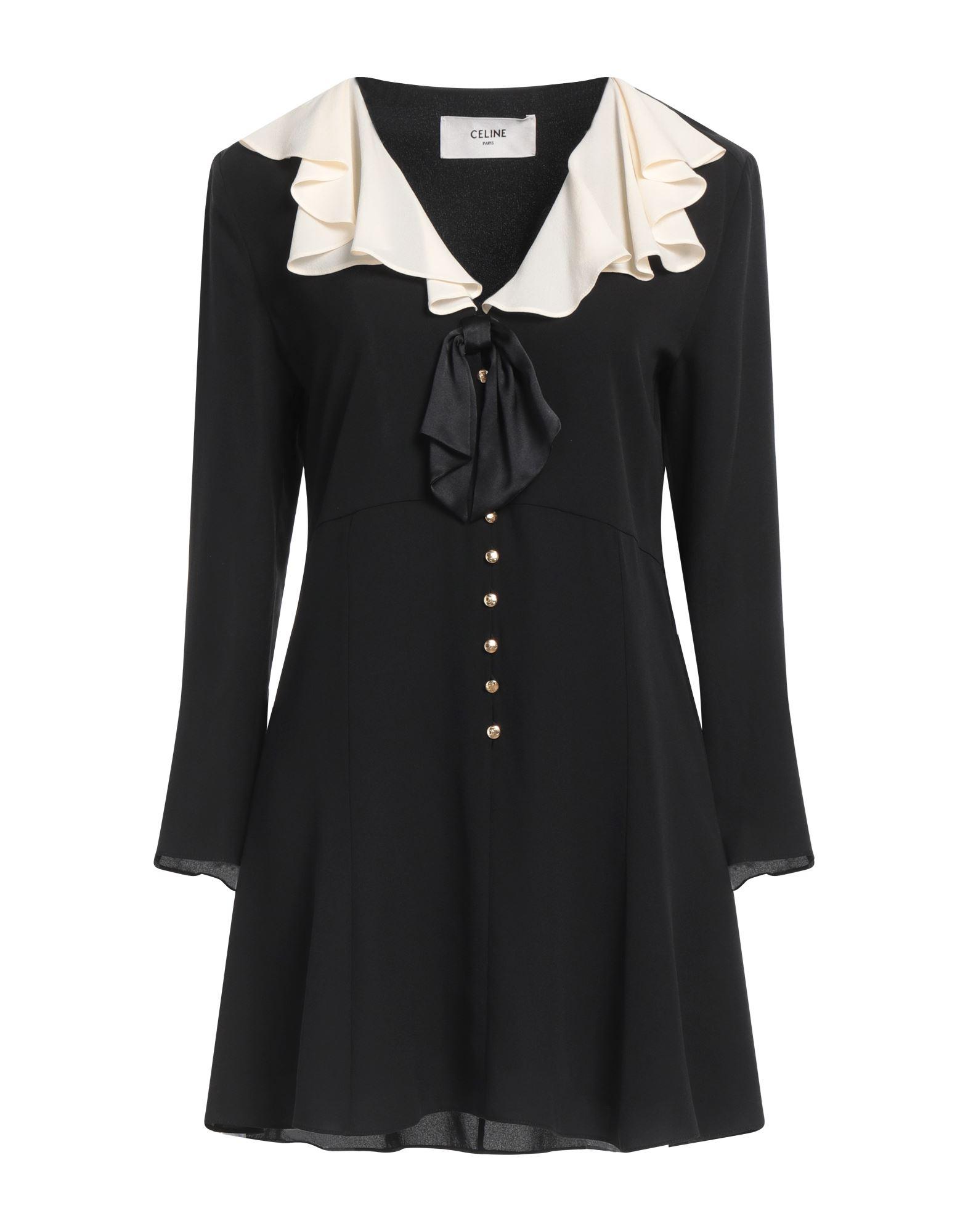 Celine Mini Dress in Black | Lyst Celine Mini Dress in Black | Lyst