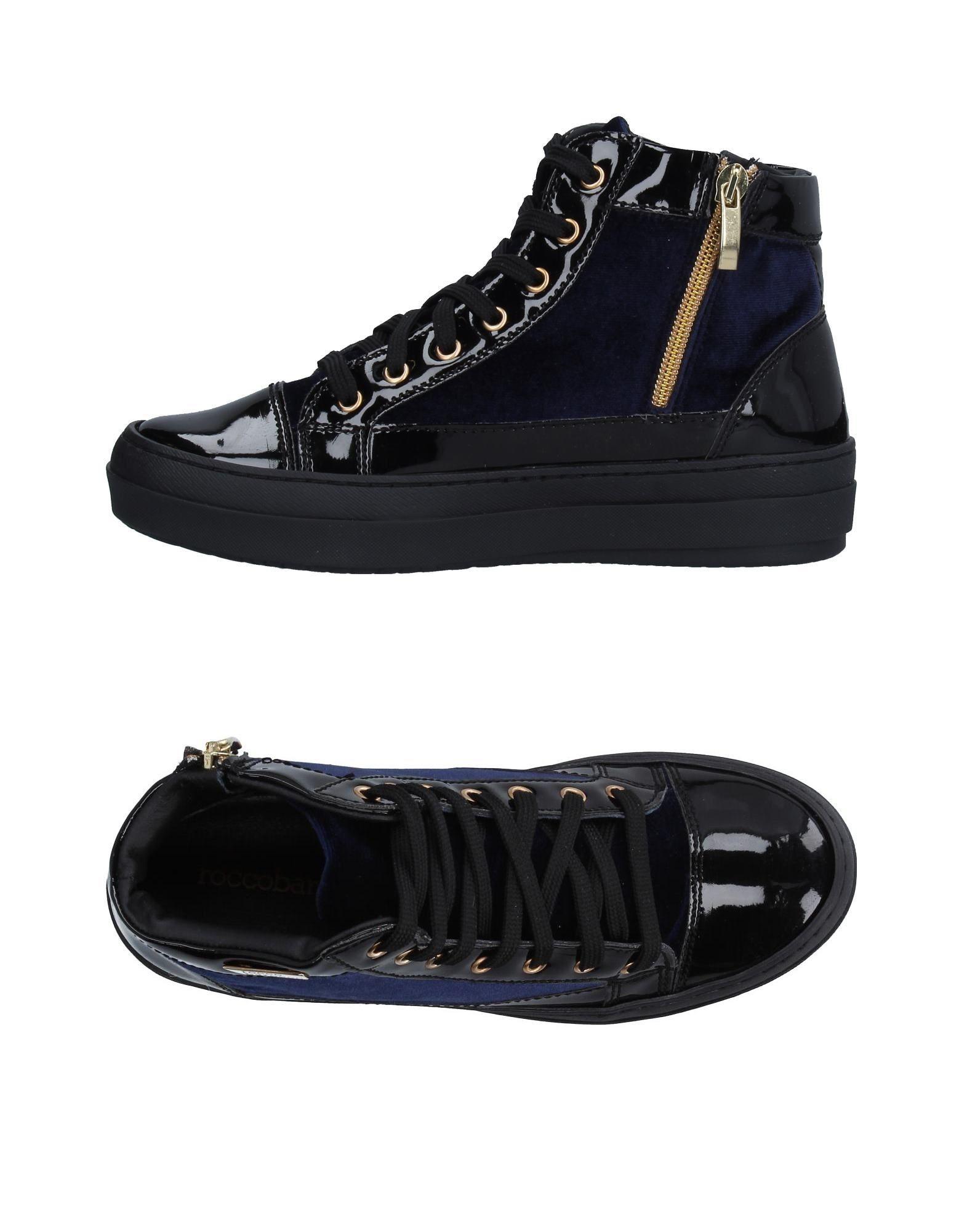 Roccobarocco Leather High Tops Sneakers In Dark Blue Blue For Men Lyst
