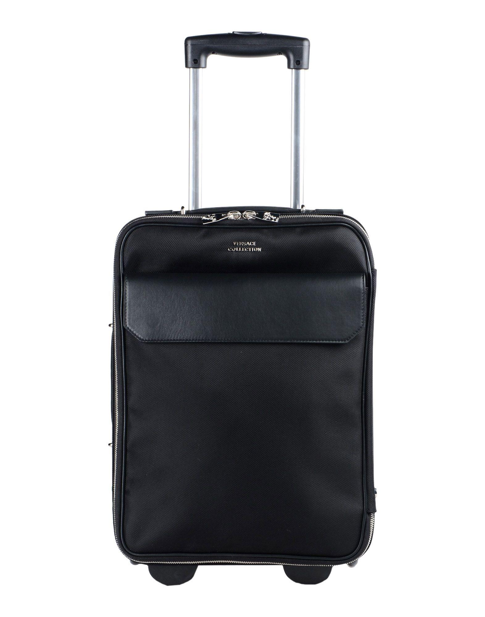 Versace Wheeled luggage in Black for Men | Lyst