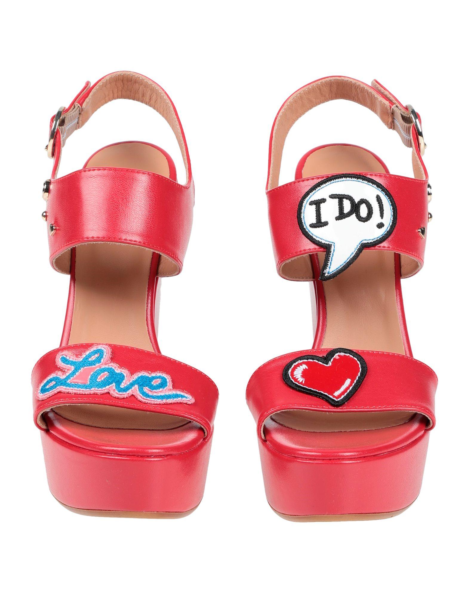 love moschino red sandals