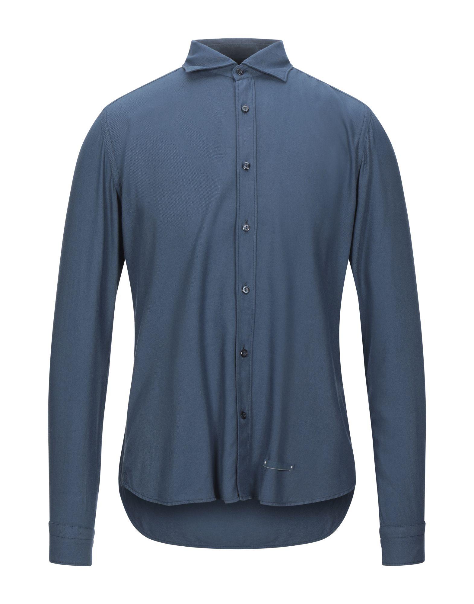 Tintoria Mattei 954 Cotton Shirt in Slate Blue (Blue) for Men - Lyst
