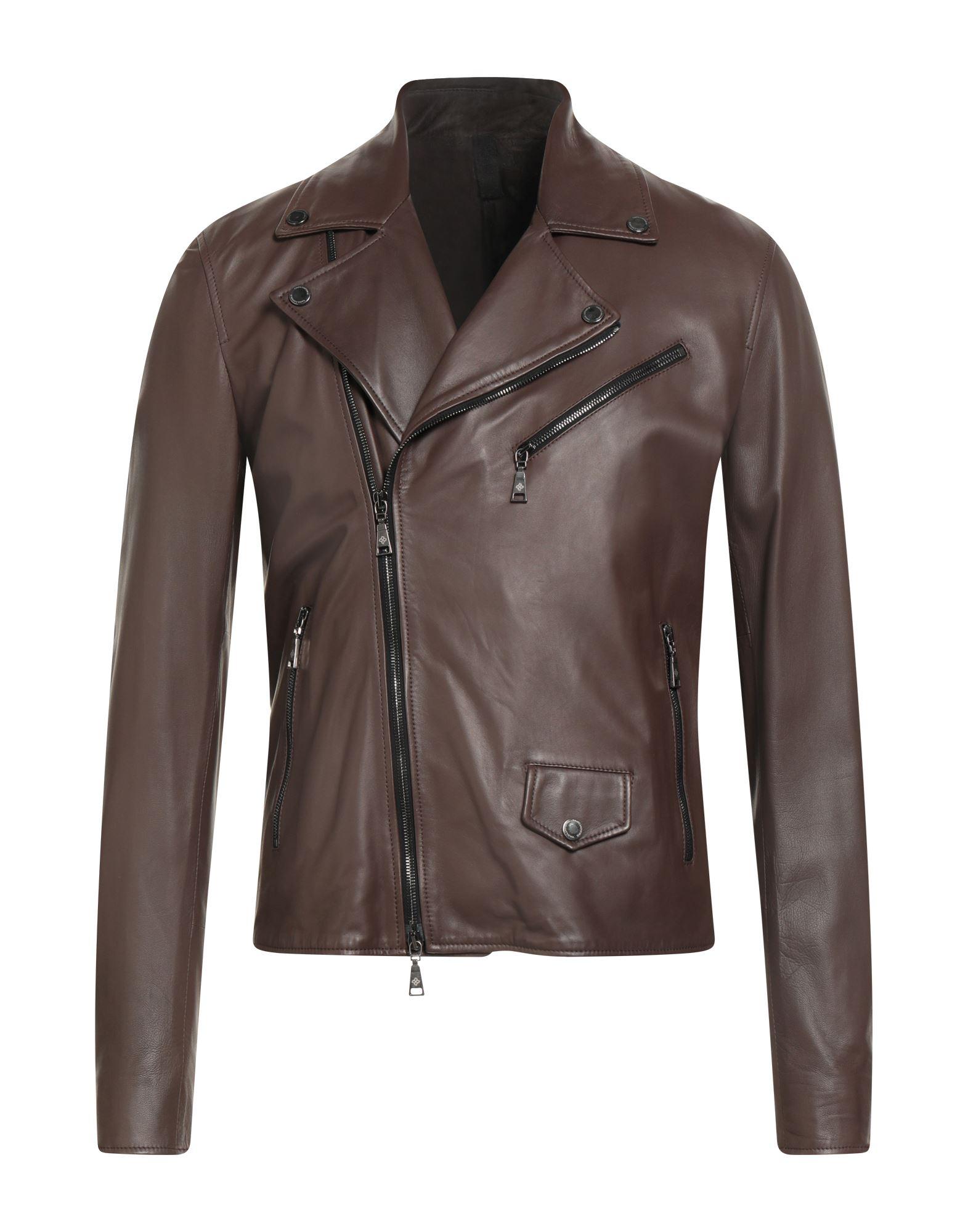 【関税込み】TAGLIATORE Jackets Tagliatore Leather Shirt Jacket | Neutrals | FARFETCH