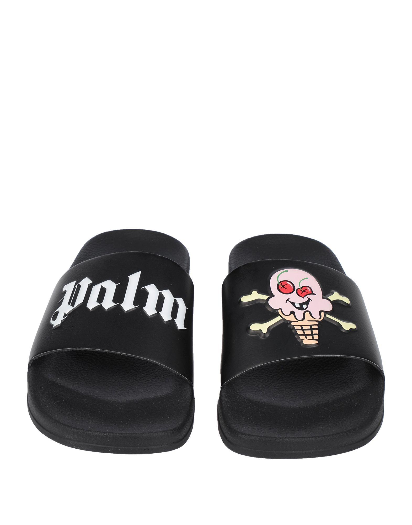 Palm Angels Rubber X Ice Cream Printed Pool Slides in Black for 