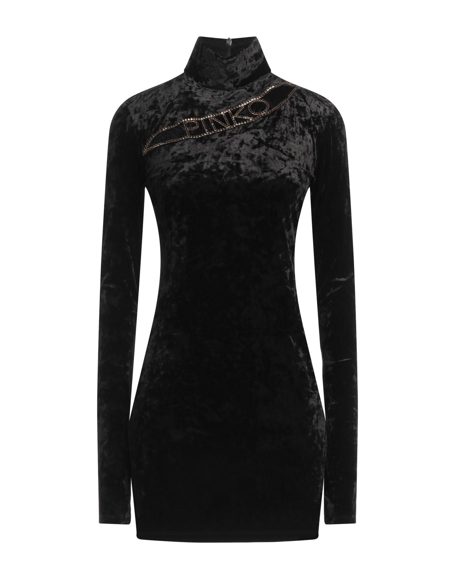 pinko velvet dress PINKO Axel Crushed Velvet Open Back Dress