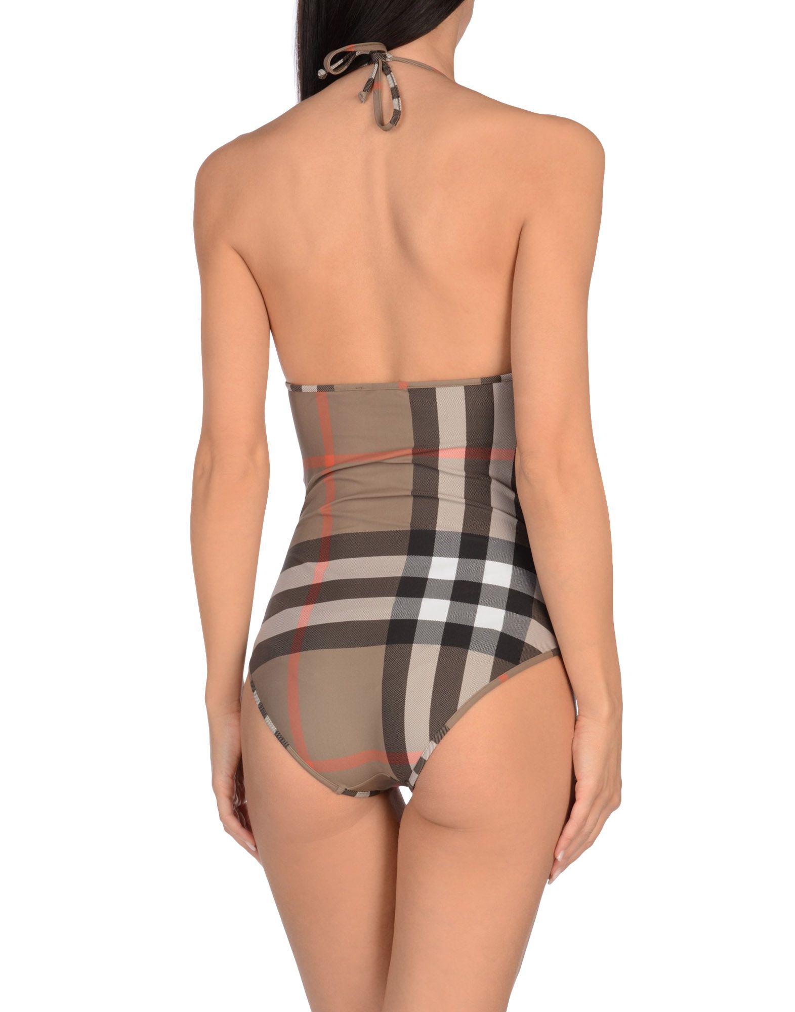 Burberry Synthetic Onepiece Swimsuit Lyst