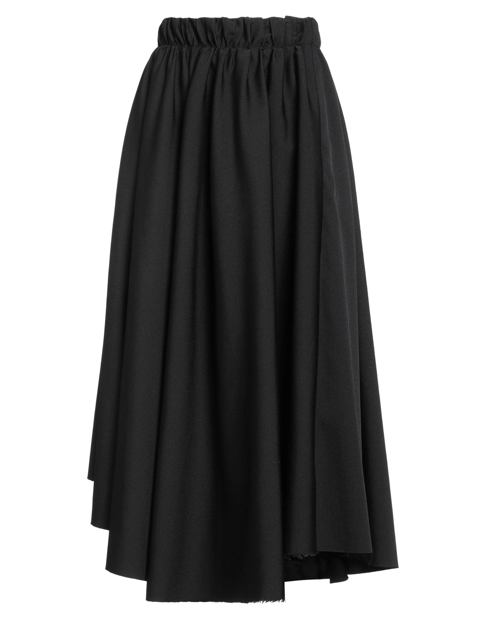 ワンピース UMA WANG Women Mid Skirts UW5017 UW900 Black UMA WANG Gillian Long Skirt | Elixirgallery