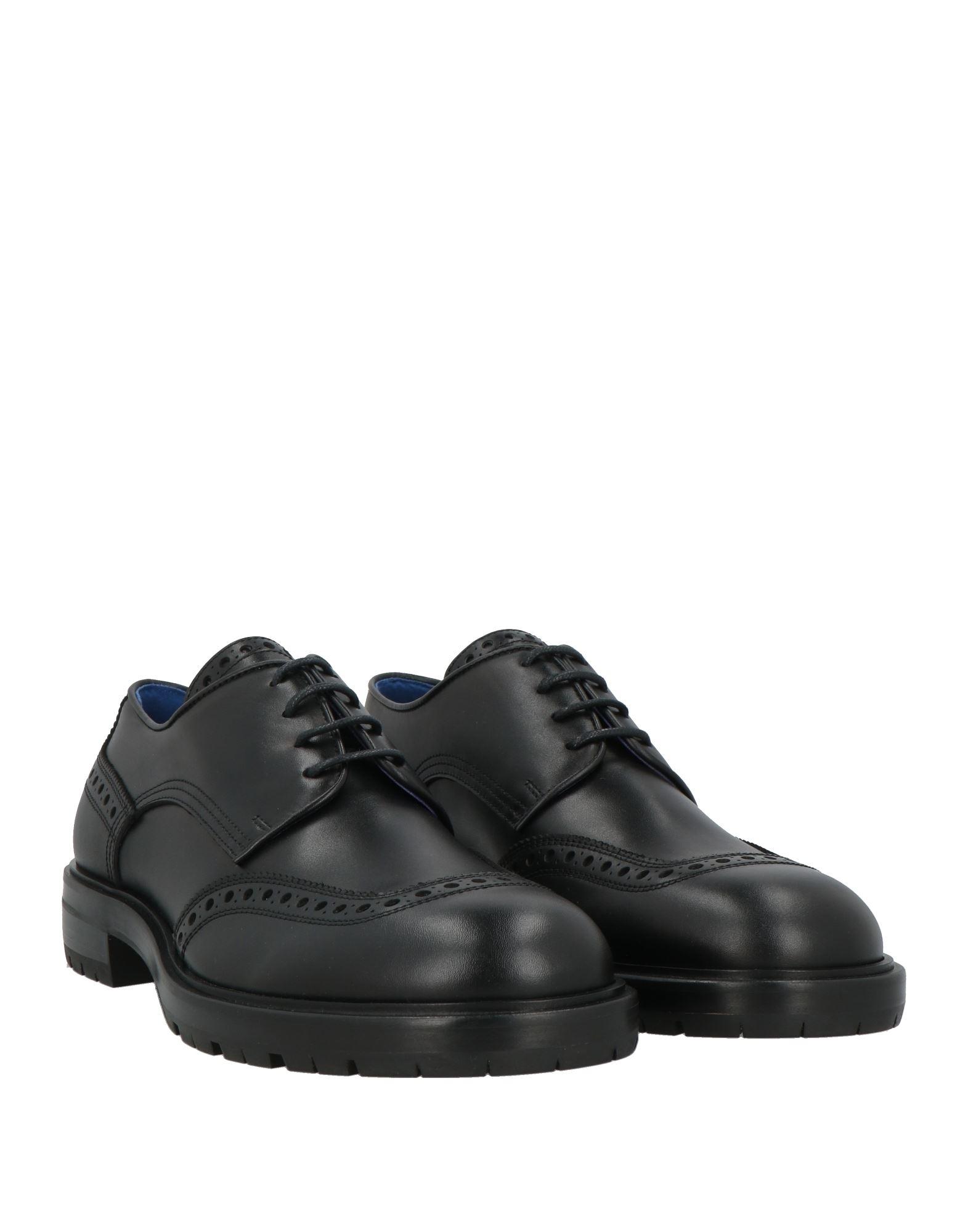 BURBERRY Size 8 Black Perforated Leather Lace Up Lace Up Shoes Burberry Lace Up Shoe Black Mens Burberry main image 3