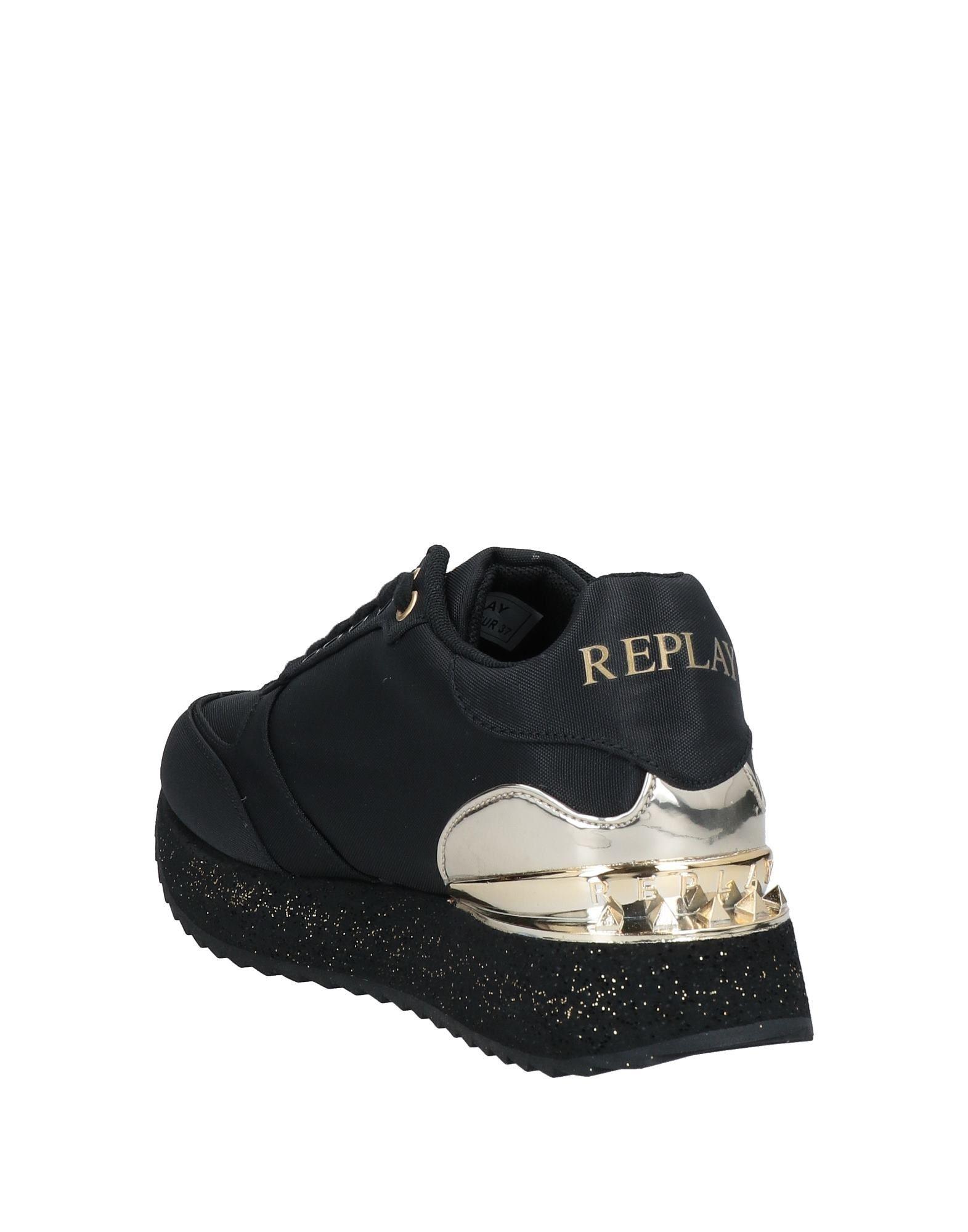 Replay Rubber Trainers in Black | Lyst