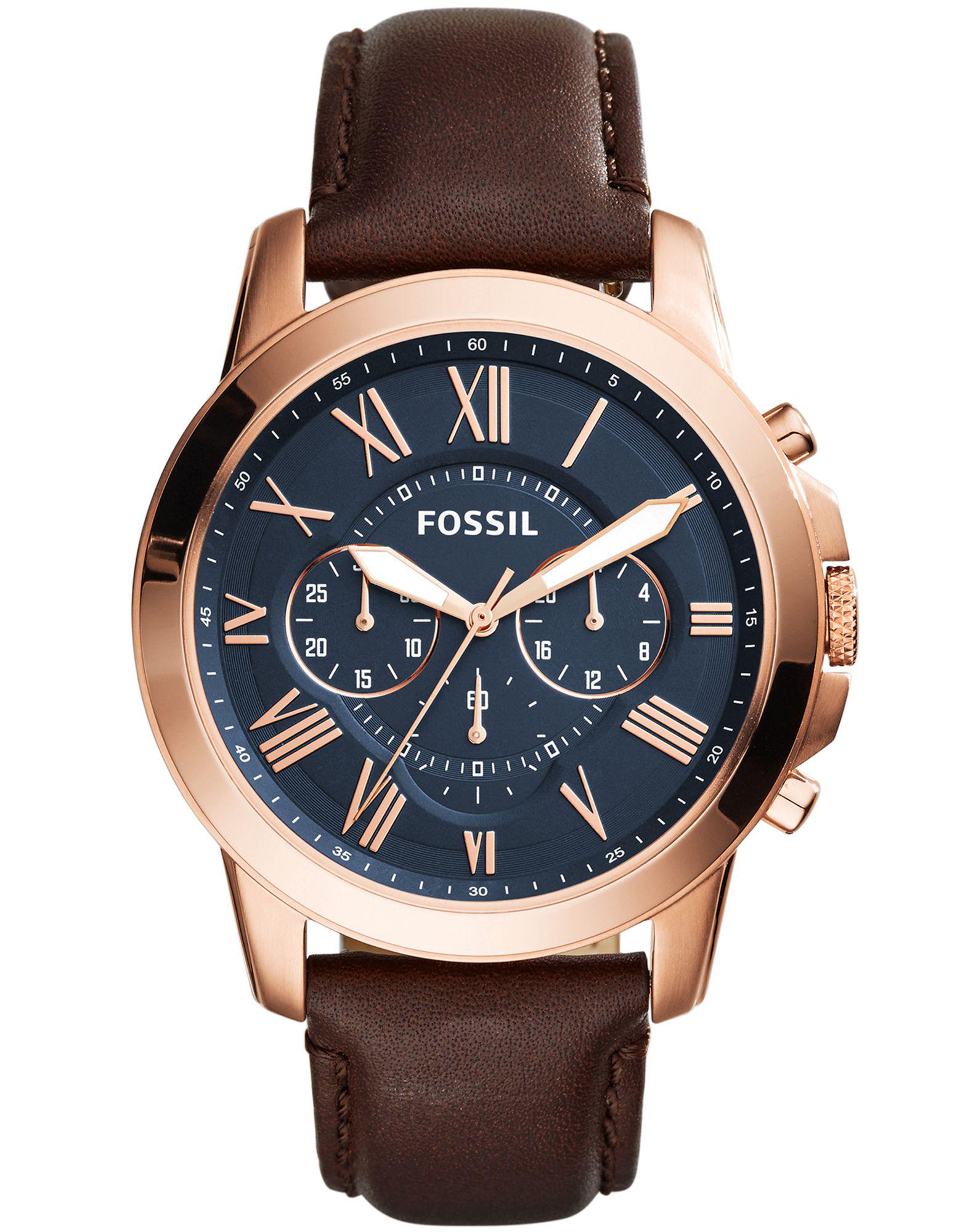 blue fossil watches for men