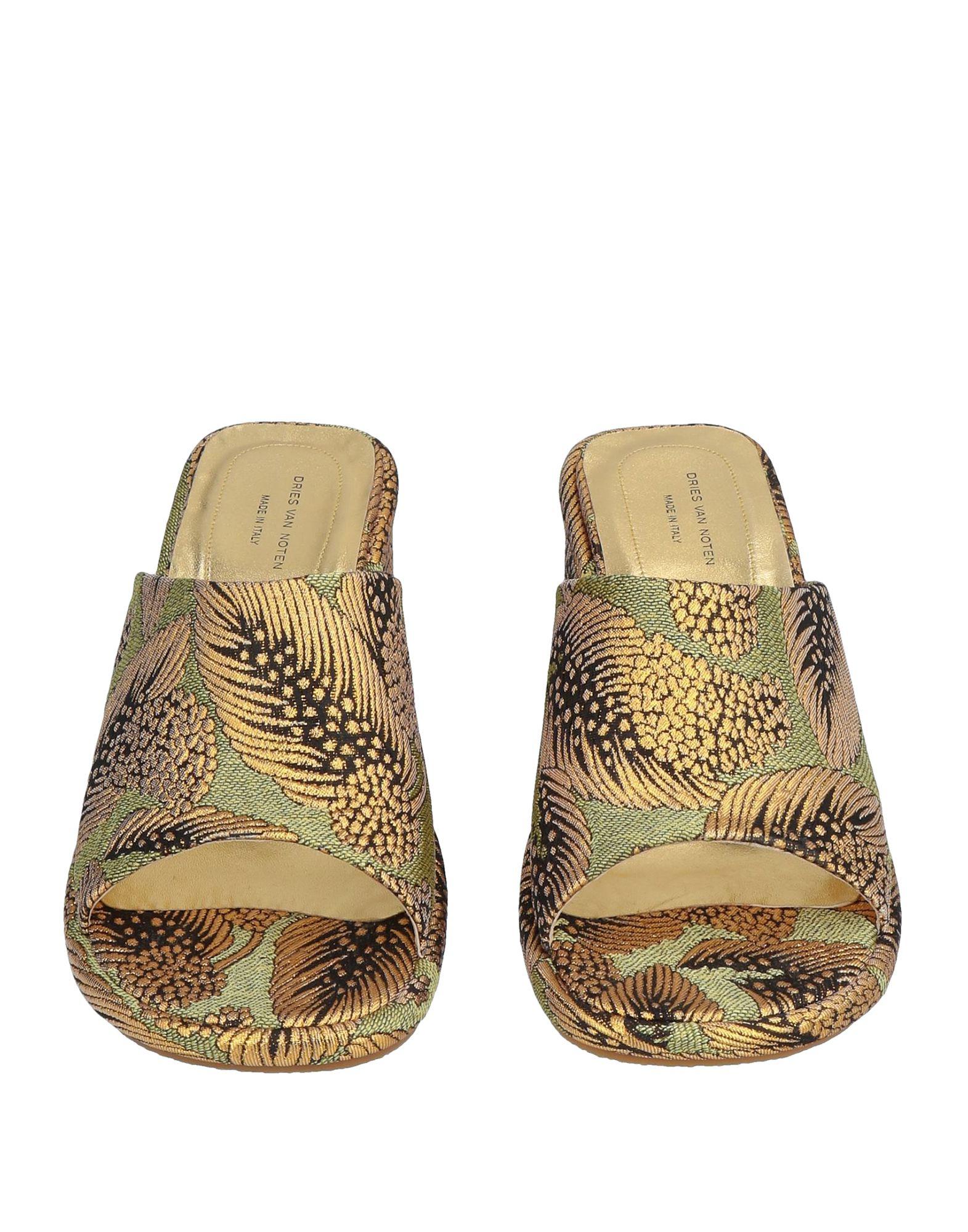dries van noten leather and grosgrain sandals
