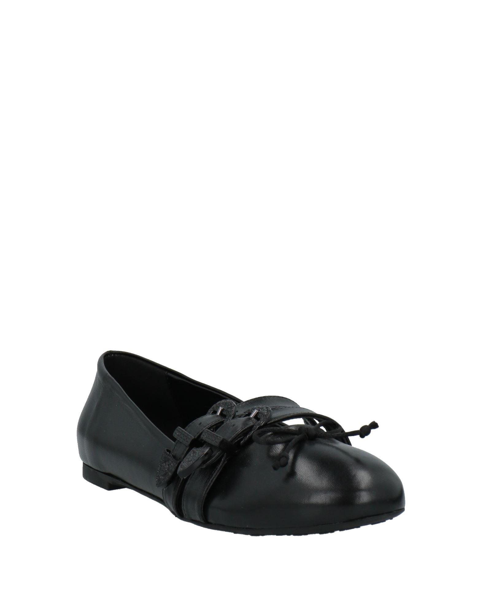 Trussardi Leather Ballet Flats in Black | Lyst