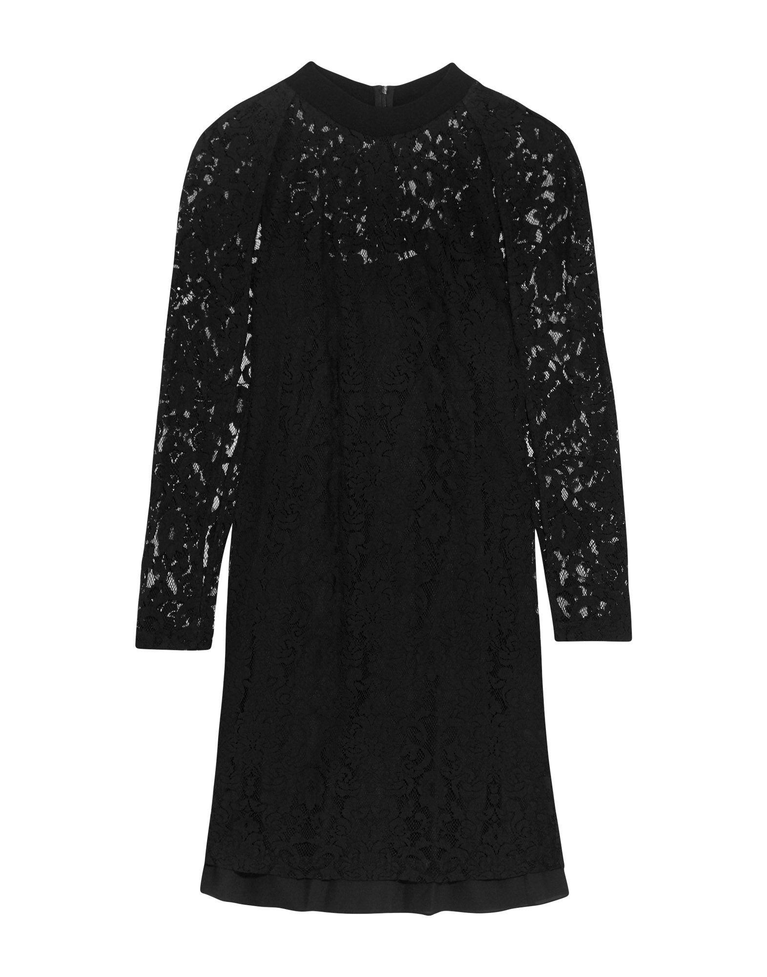 DKNY Lace Knee-length Dress in Black - Lyst