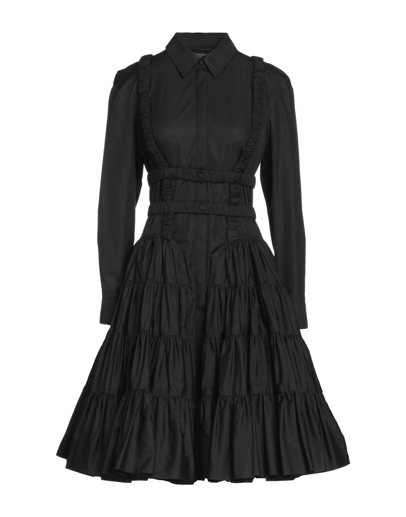 Giovanni bedin Cotton Midi Dress in Black | Lyst