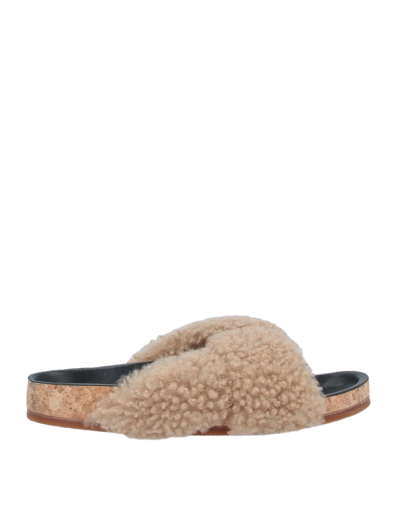 Chloé Sandals Shearling in White Lyst UK