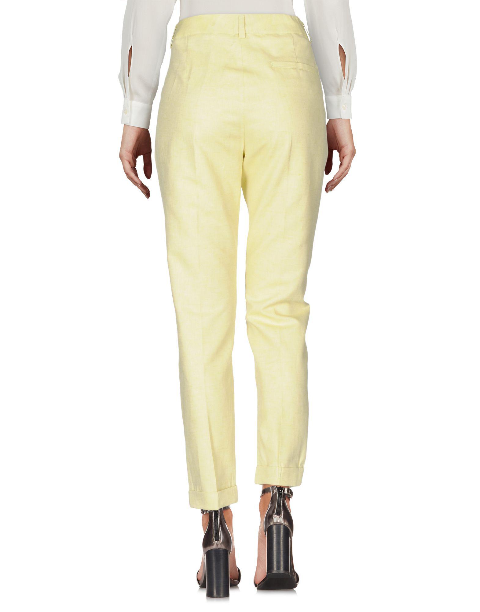 Momoní Cotton Casual Pants in Light Yellow (Yellow) - Lyst