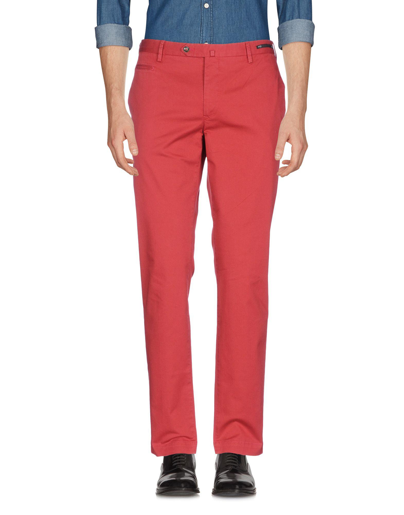 red casual pants