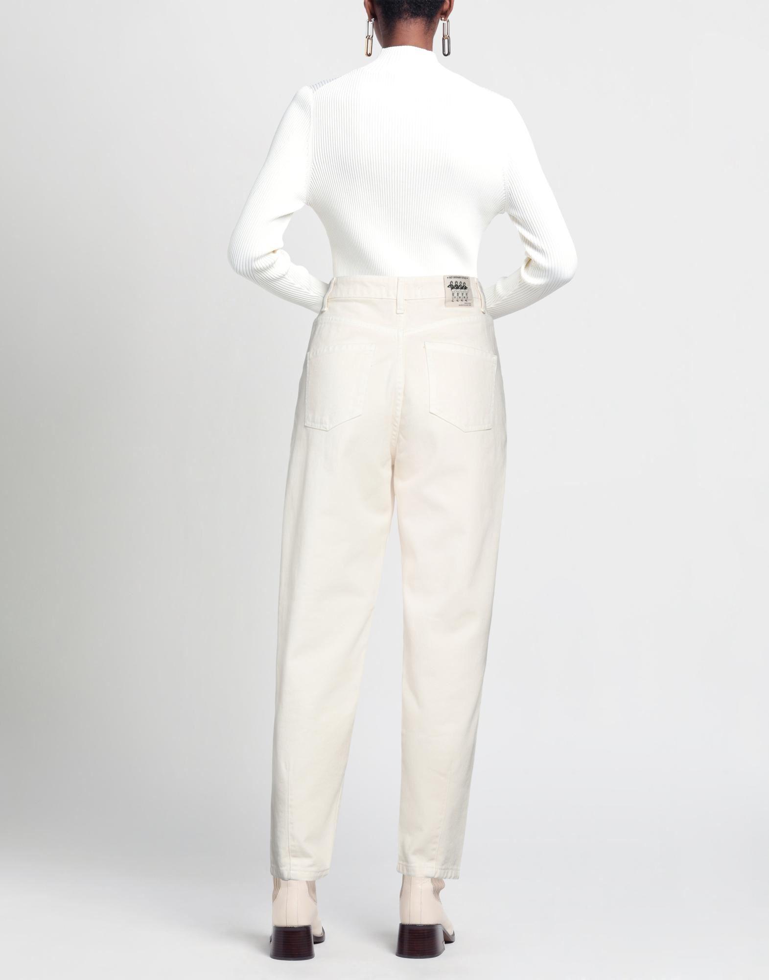 J·B4 JUST BEFORE Denim Trousers in White | Lyst