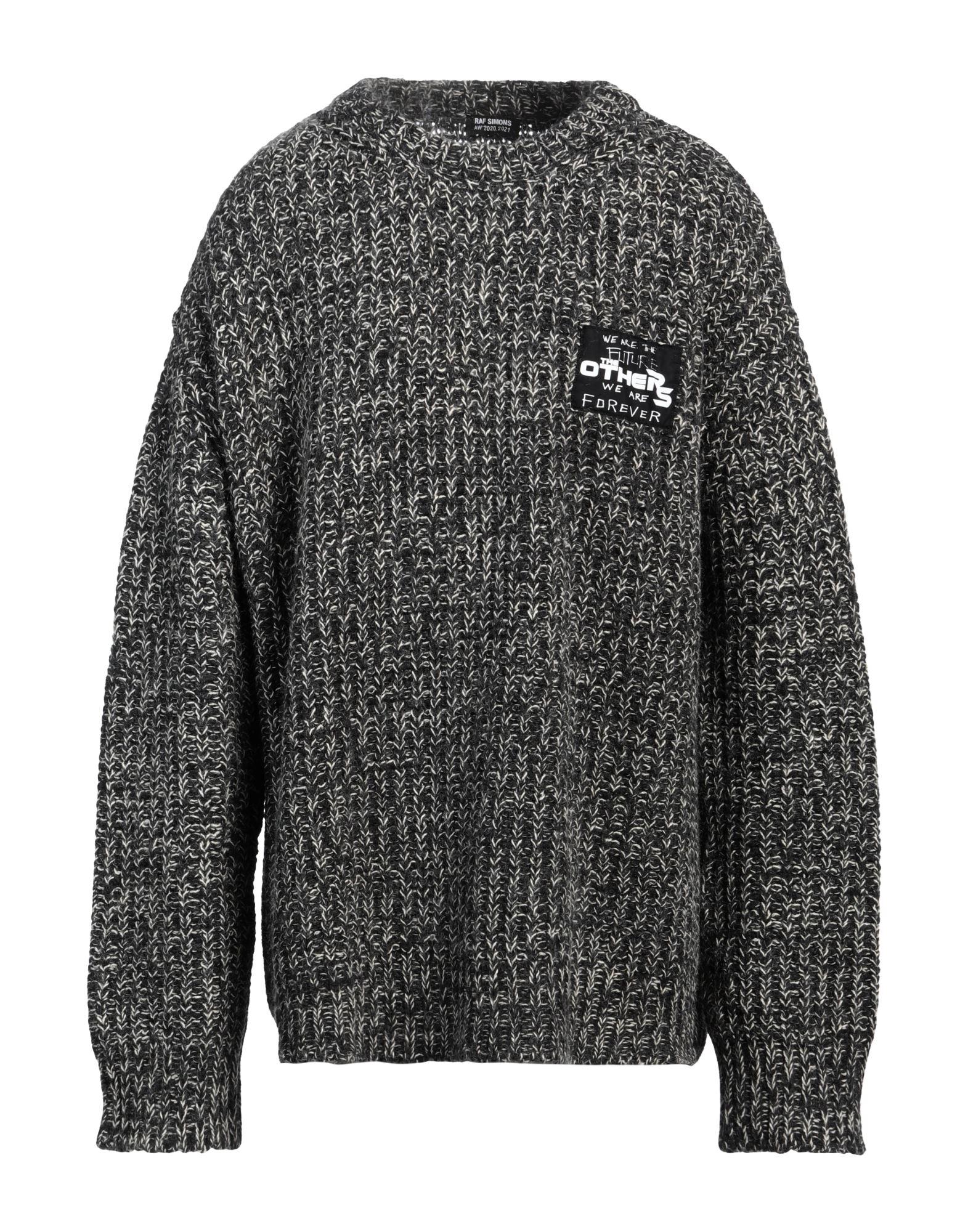 RAF SIMONS ブラック ニットセーター 2020-2021 Raf Simons Sweater Wool, Acrylic, Mohair Wool in Gray for Men | Lyst