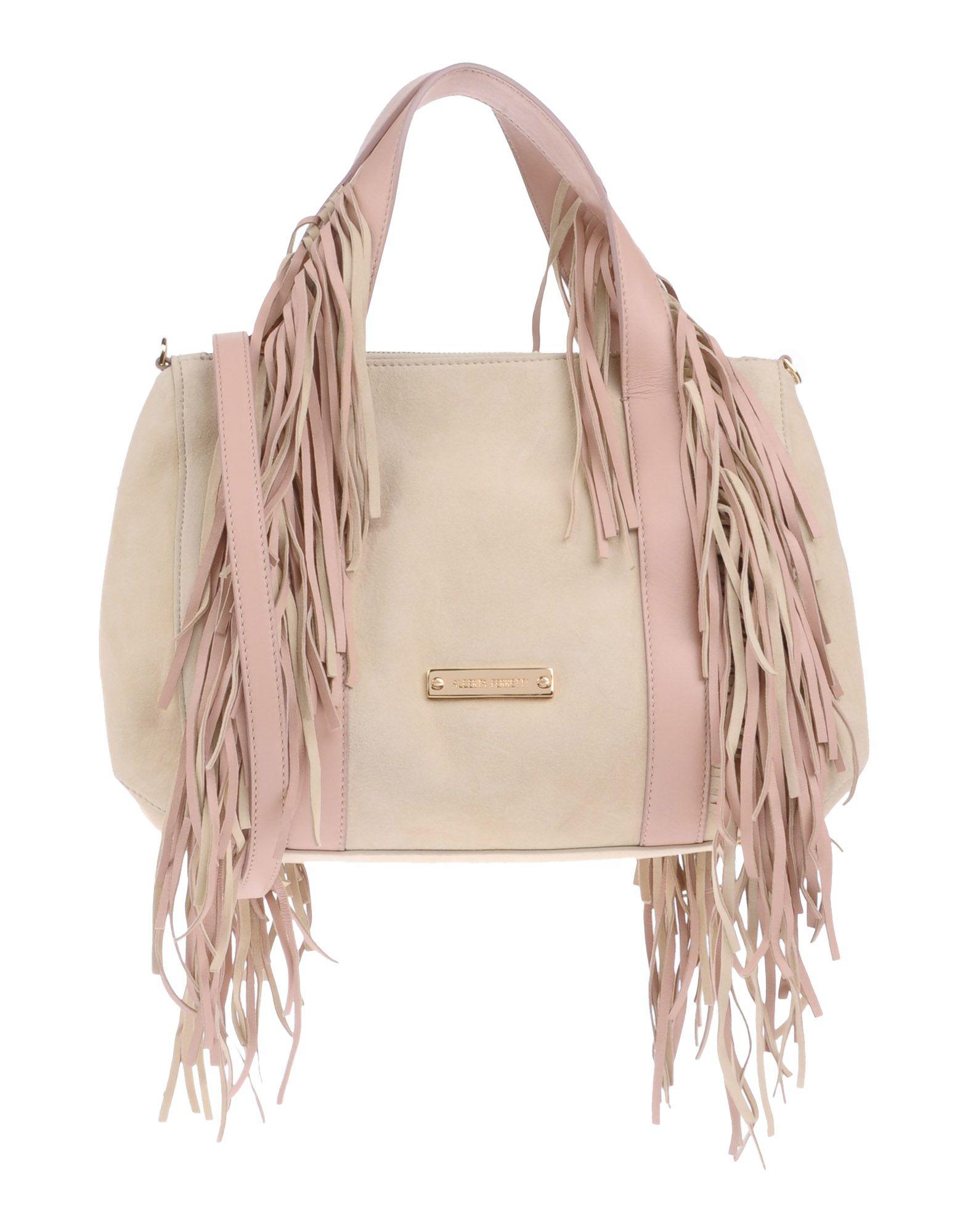 Alberta Ferretti Leather Handbag in Natural Lyst