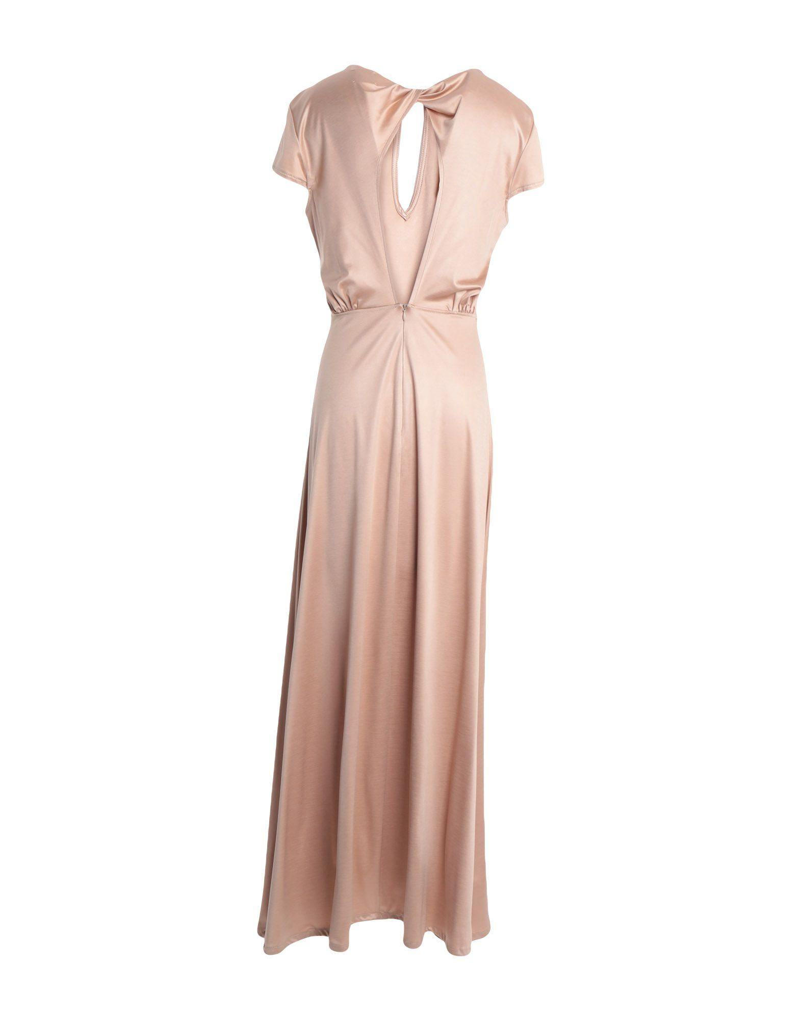..,merci Synthetic Long Dress in Light Brown (Brown) - Lyst