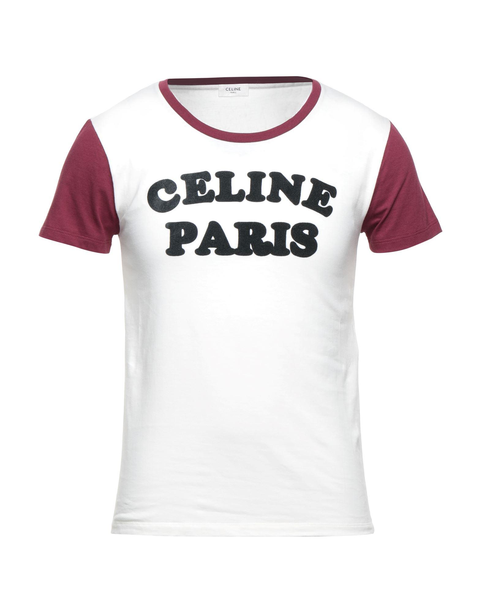 Celine Cotton T-shirt in Ivory (White) for Men - Lyst