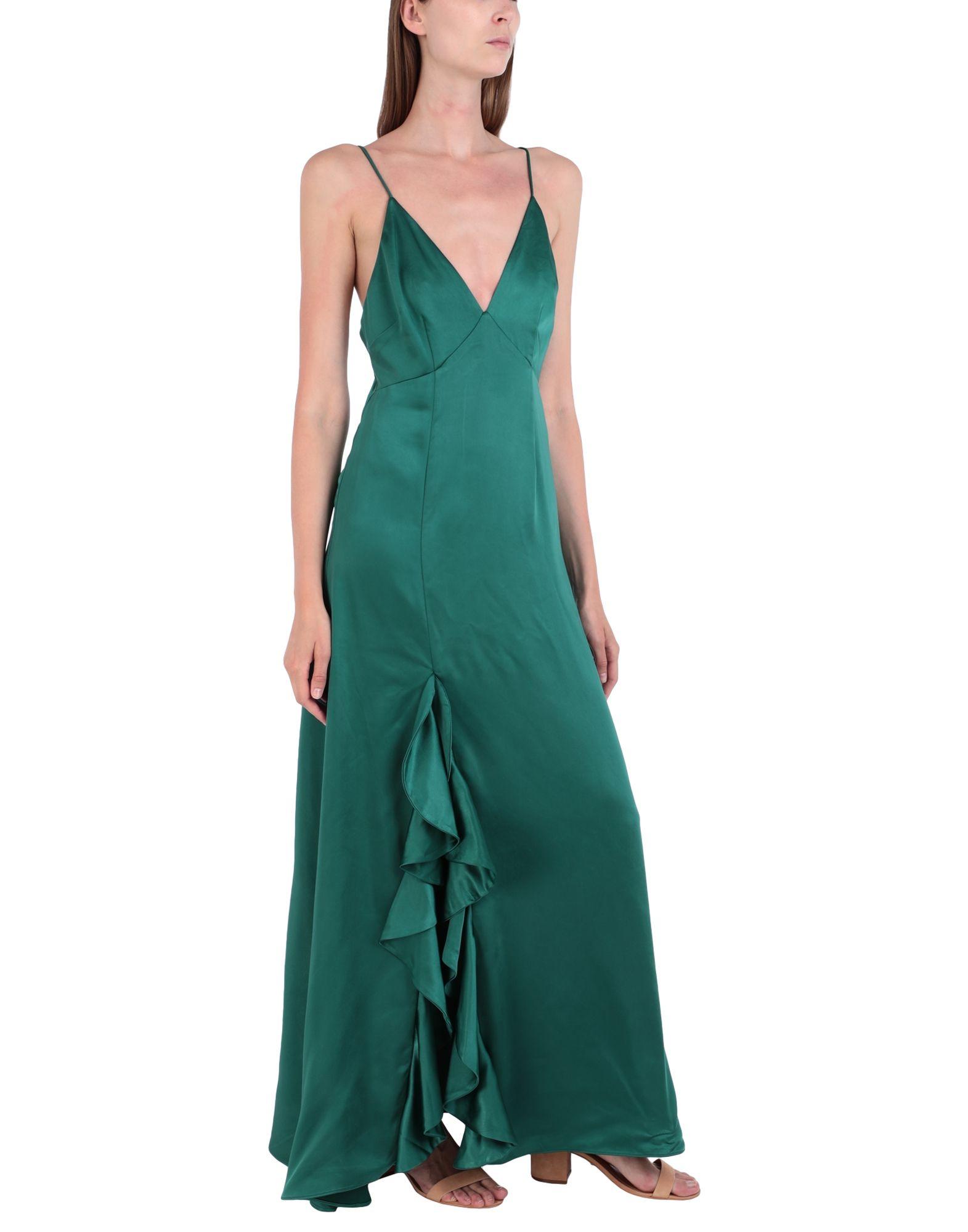 Keepsake Satin Long Dress in Emerald Green (Green) Lyst