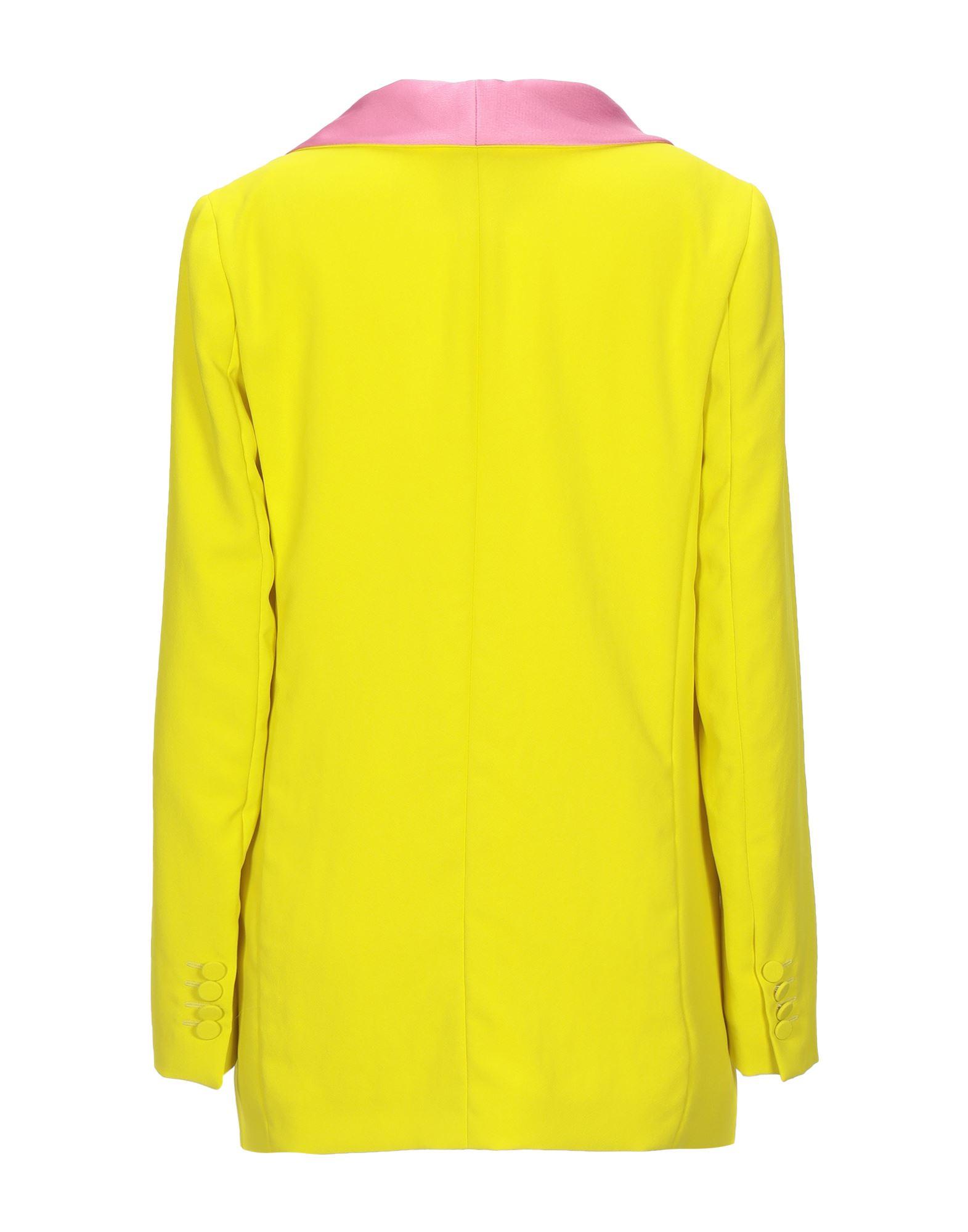 MSGM Synthetic Suit Jacket in Yellow Lyst