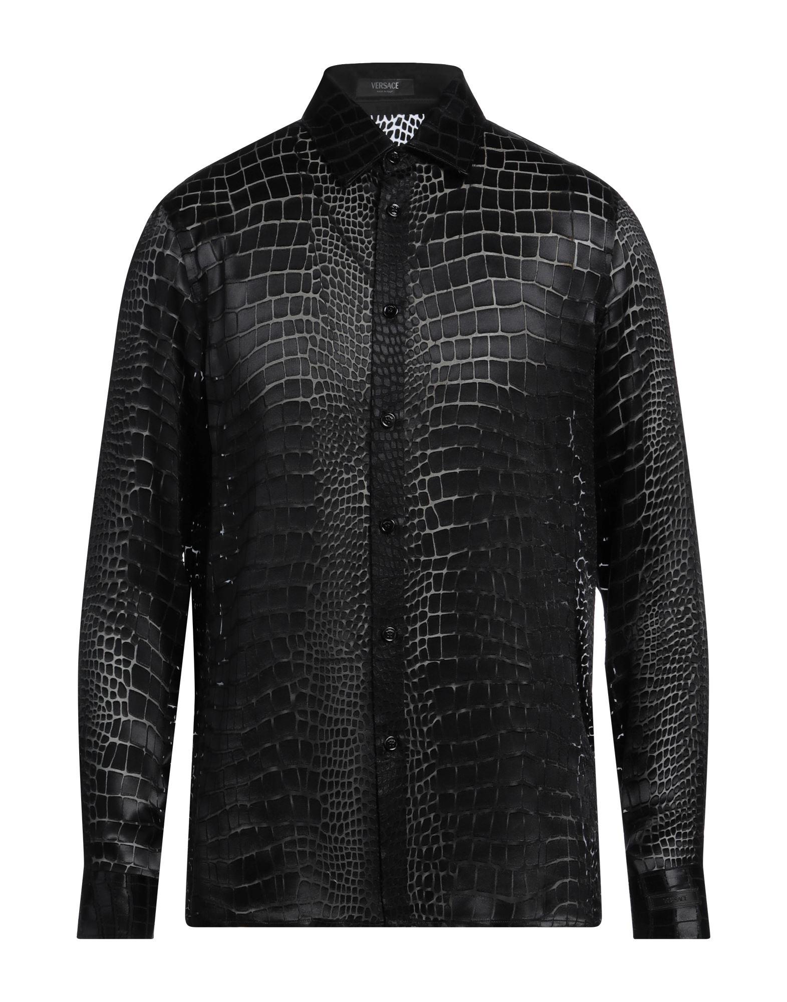 Versace Shirt Viscose, Silk in Black for Men Lyst