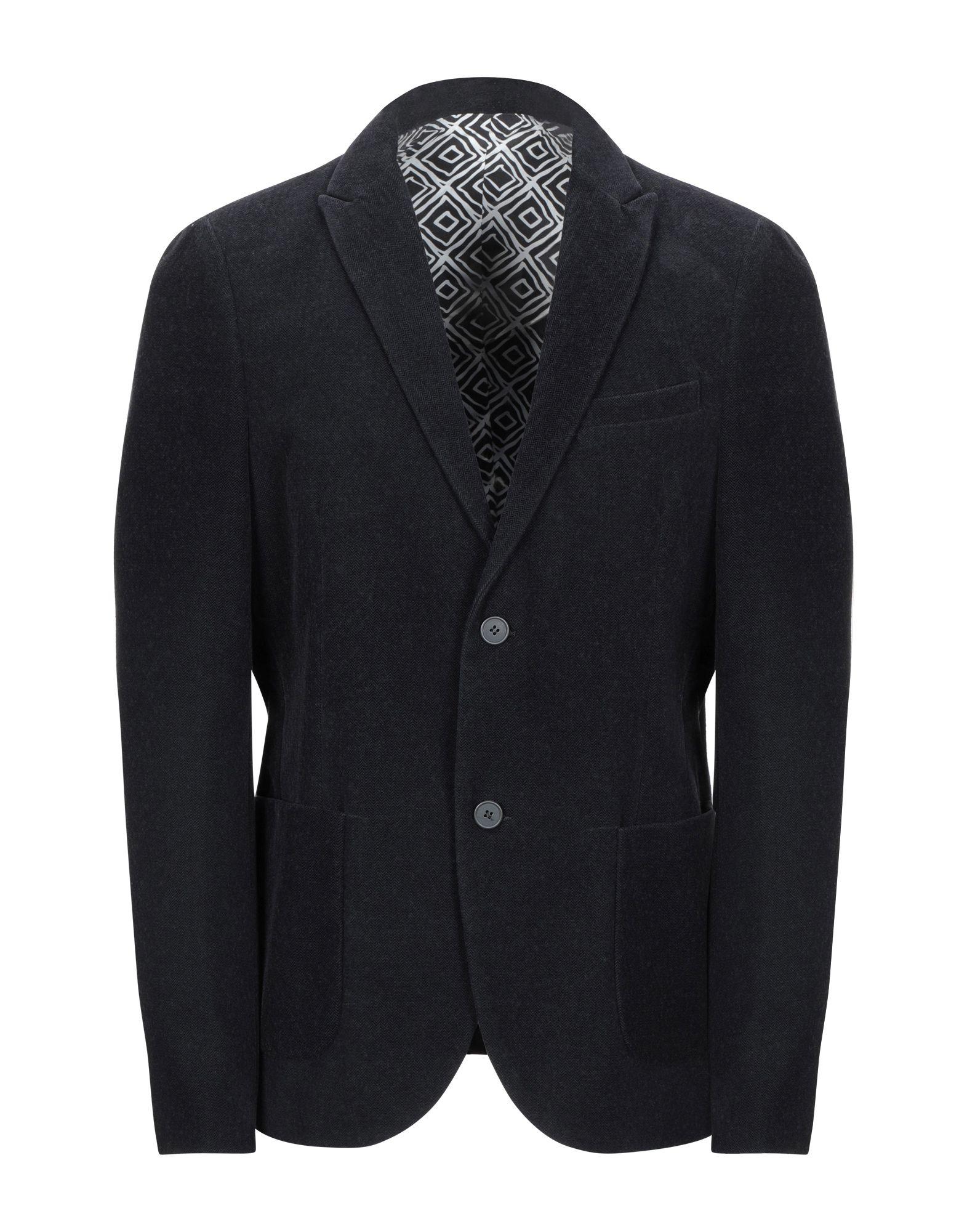 Officina 36 Velvet Suit Jacket in Black for Men - Lyst