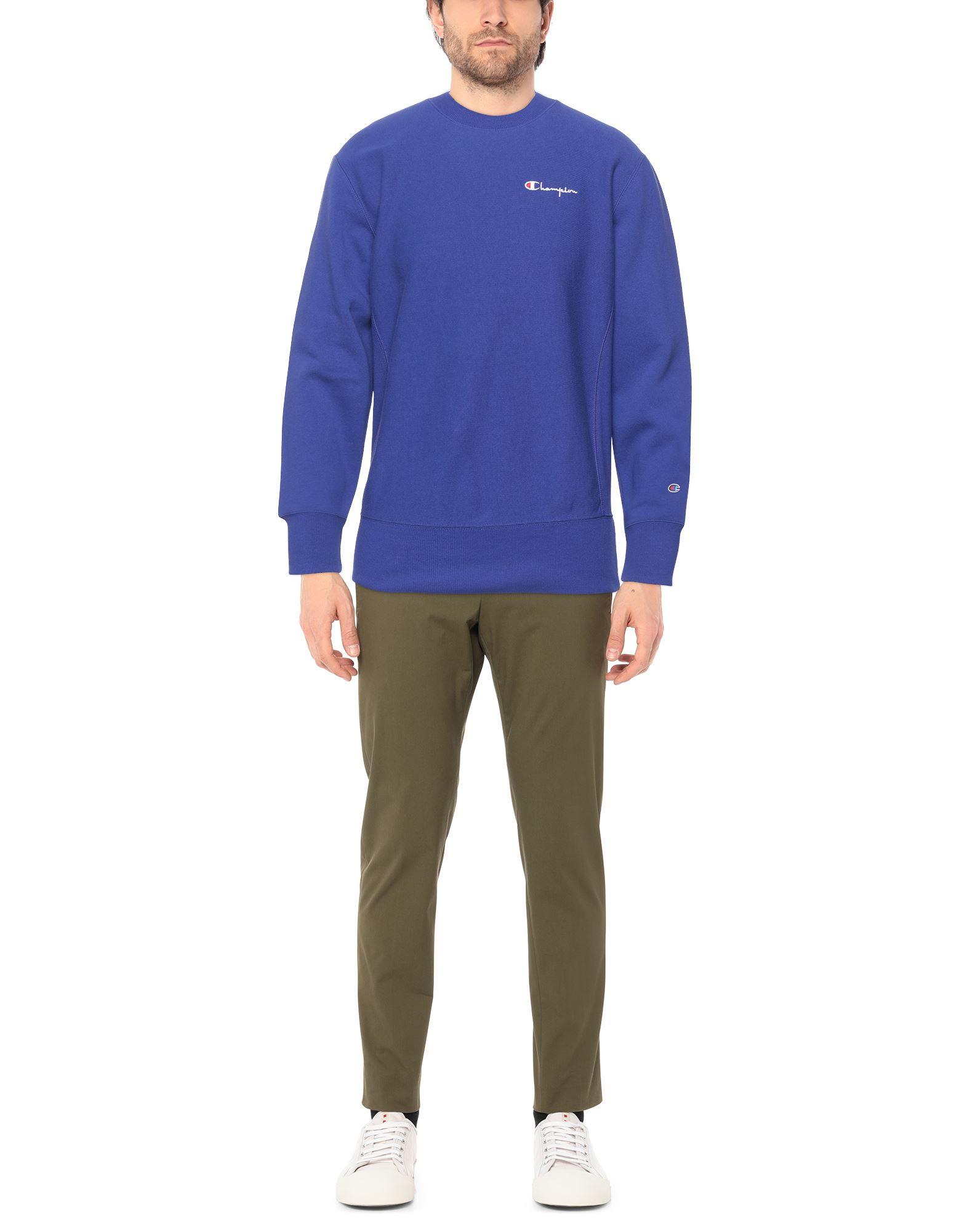 bright blue champion sweatshirt