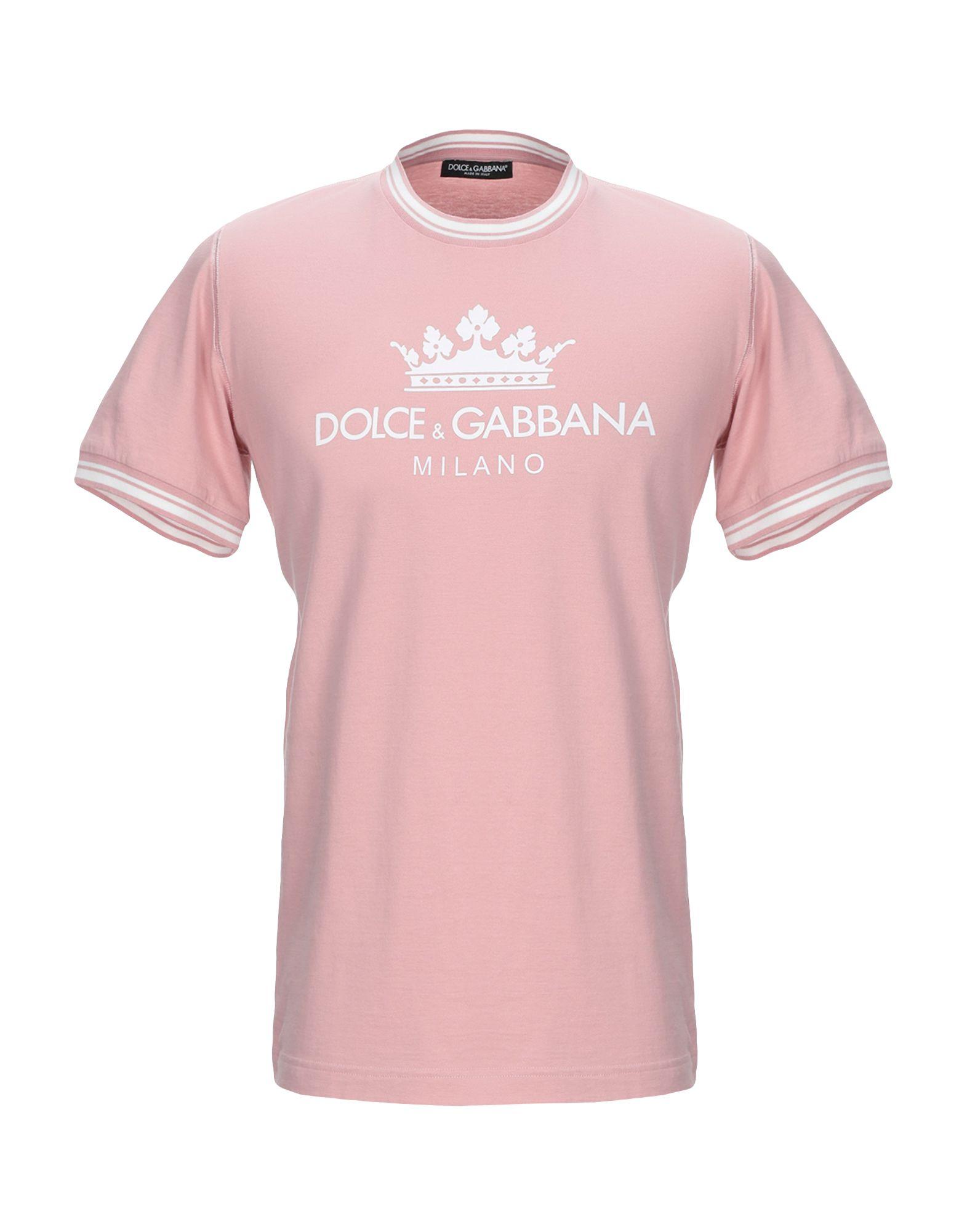 Dolce & Gabbana Cotton T-shirt in Pink for Men - Lyst