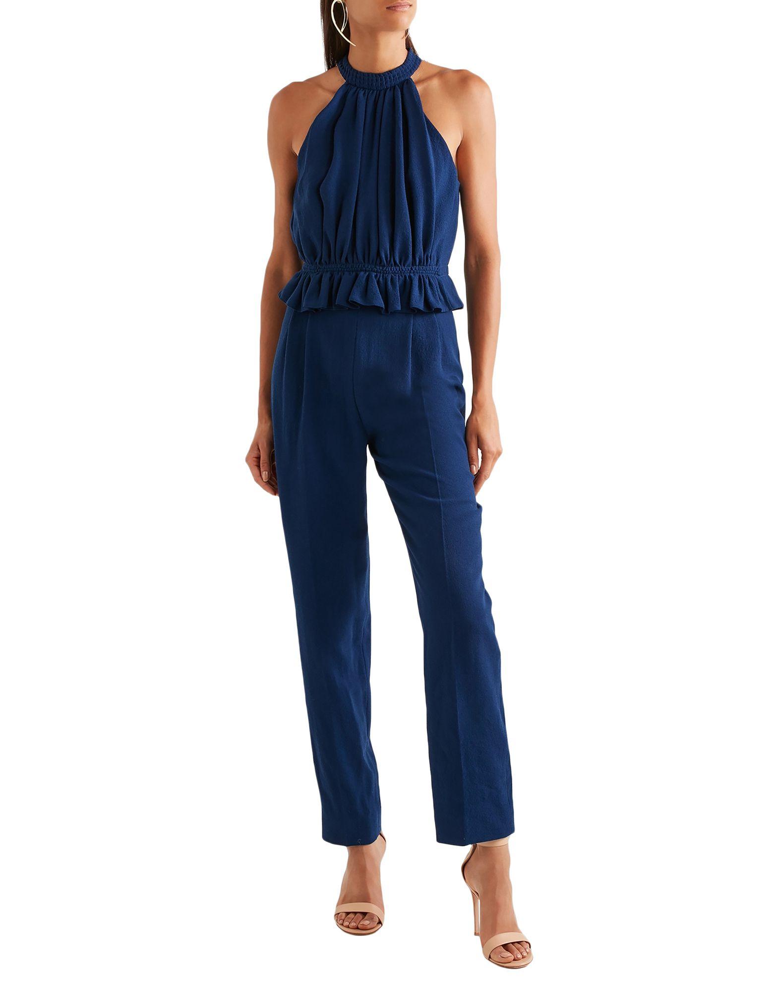 Emilia Wickstead Wool Jumpsuit in Blue - Lyst