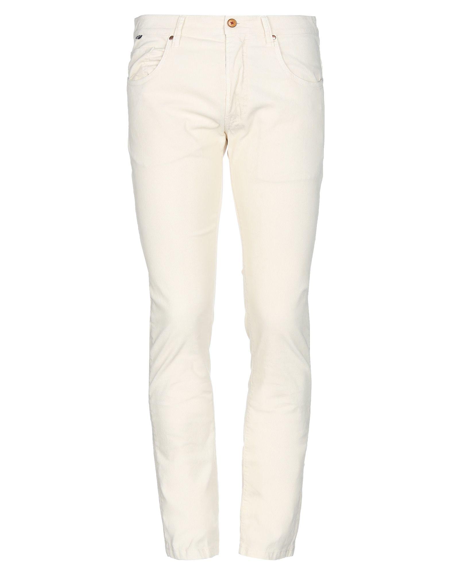 AT.P.CO Velvet Casual Pants in Ivory (White) for Men Lyst