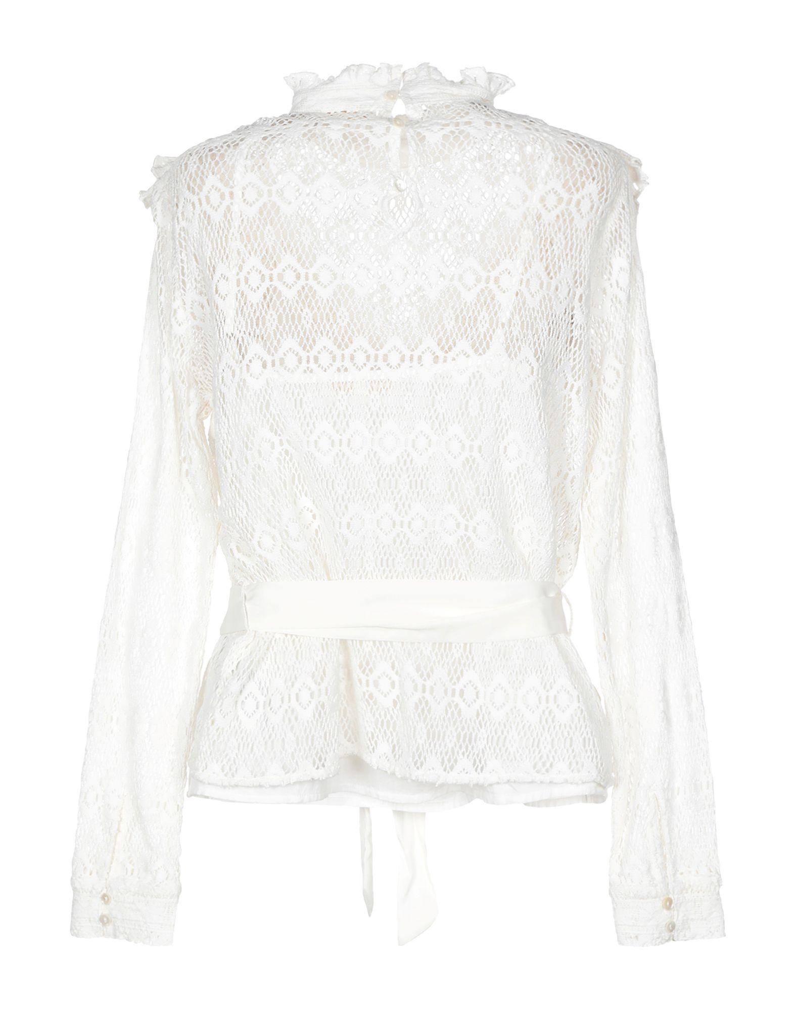 Maje Lace Blouse in White - Lyst