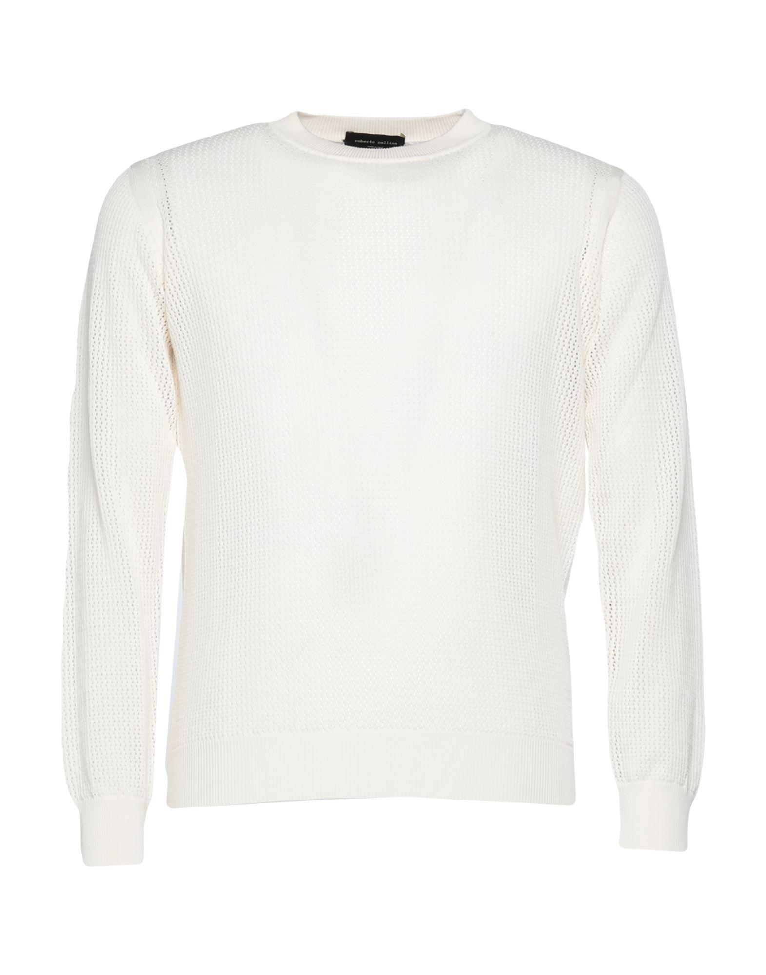 Womens Clothing Jumpers and knitwear Jumpers Roberto Collina Crew-neck Wool Jumper in White 