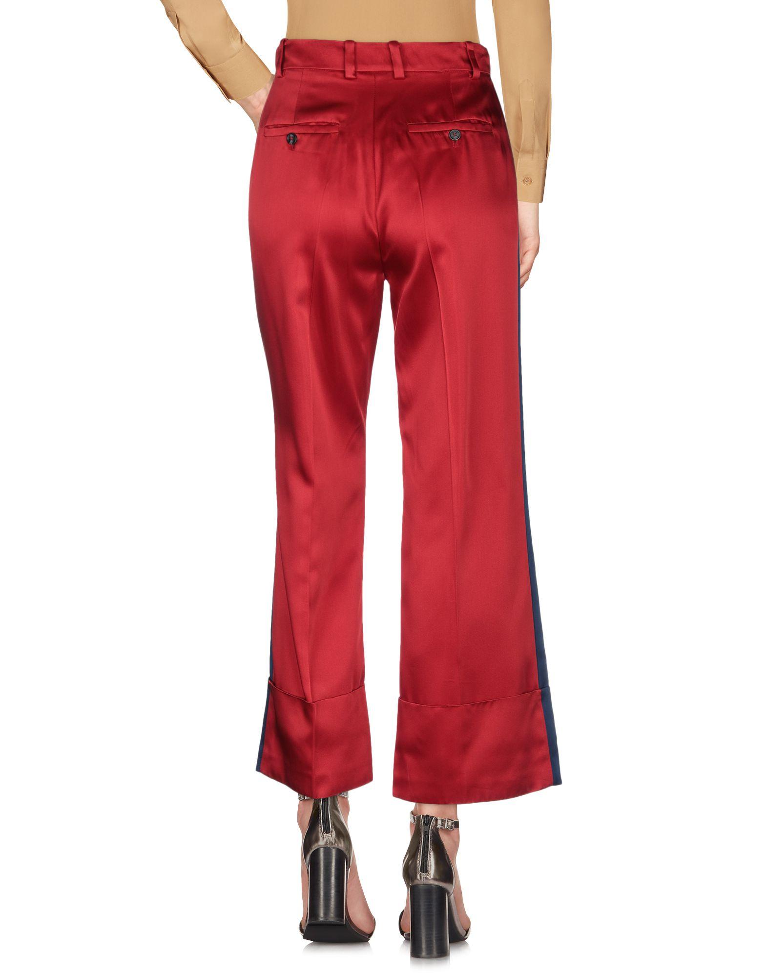 Tommy Hilfiger Satin Pants in Red - Lyst