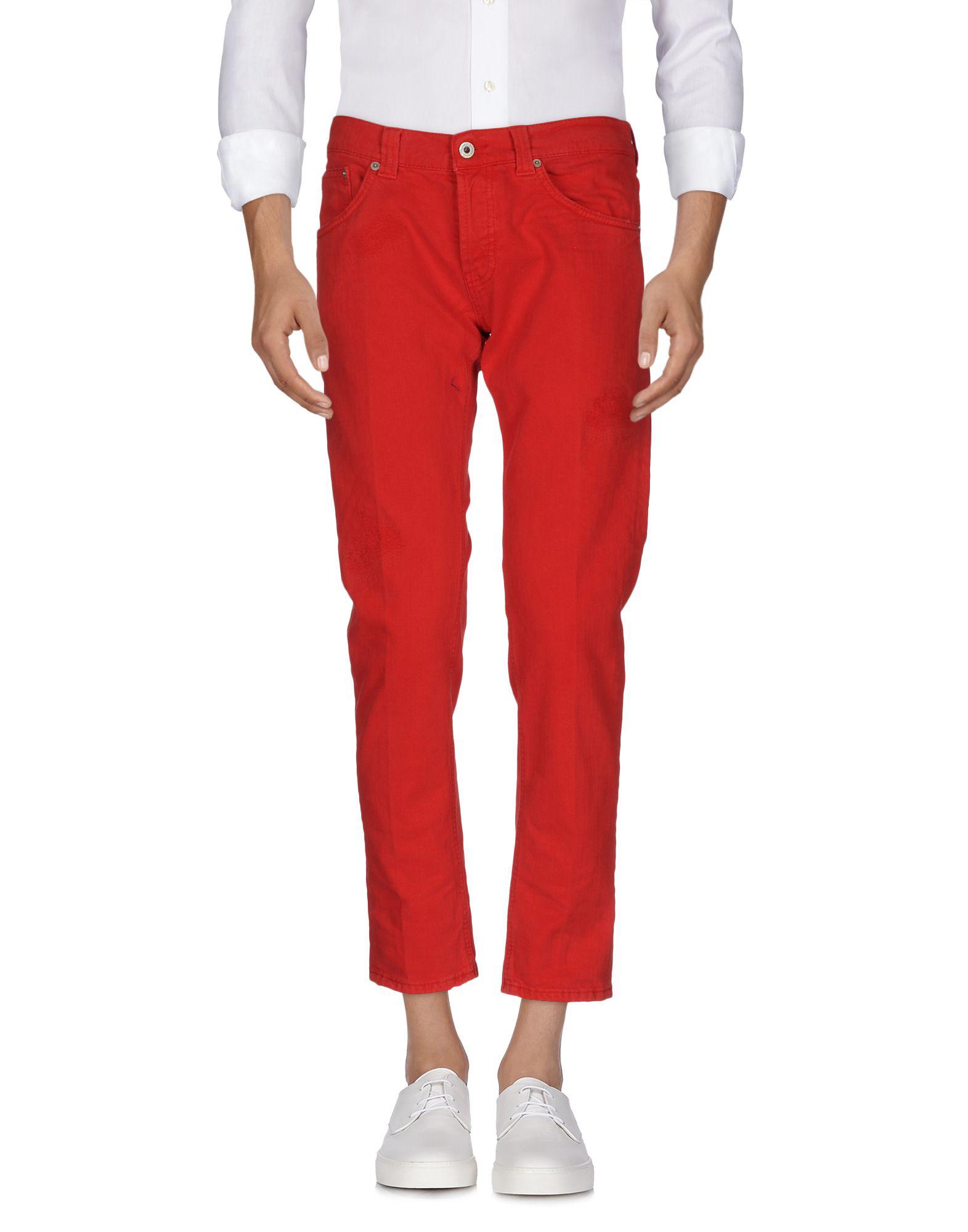 Dondup Denim Trousers in Red for Men - Save 36% - Lyst