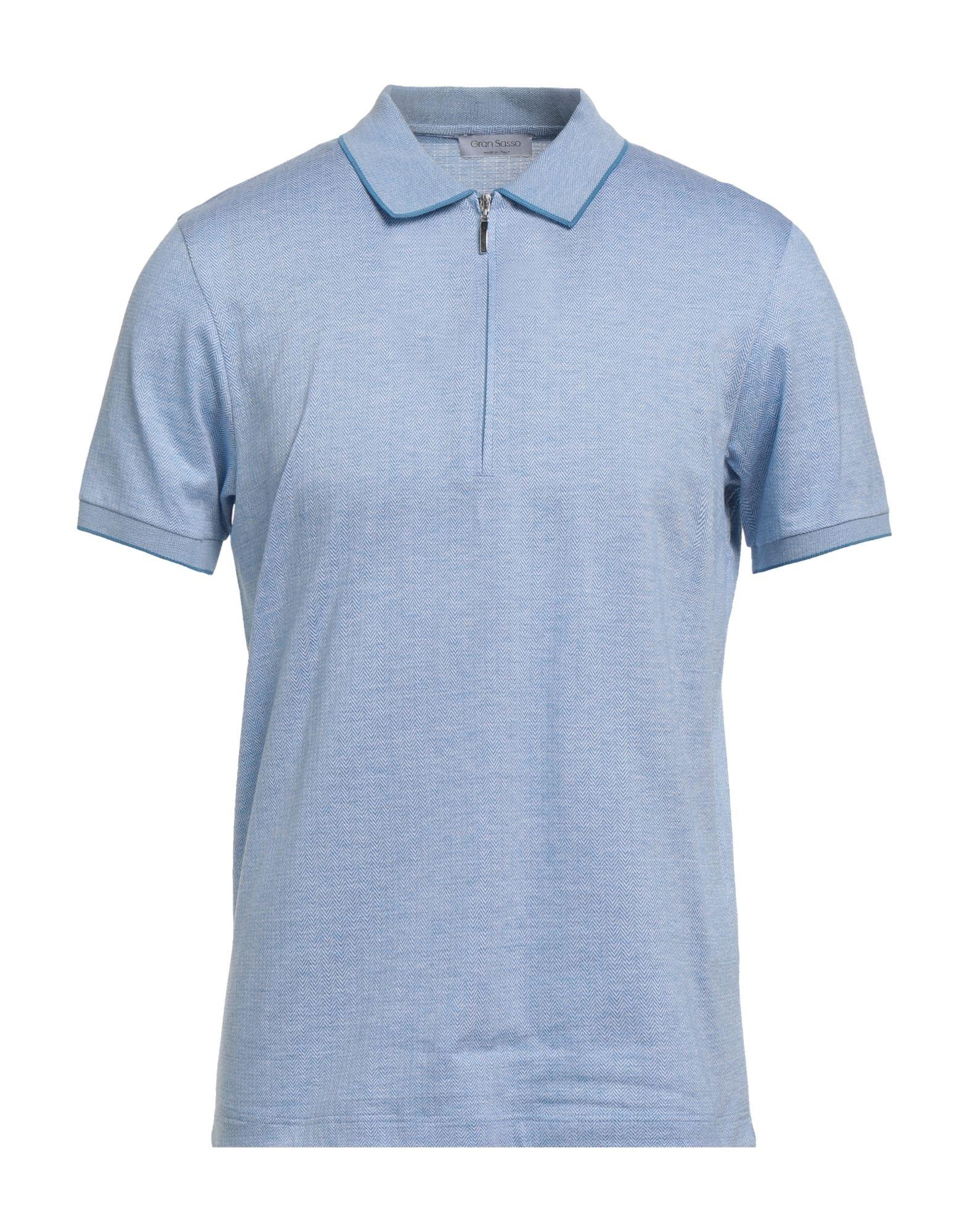 Gran Sasso Tennis Short Sleeved Polo Shirt in Blue,Black Blue Mens Clothing T-shirts Polo shirts for Men 