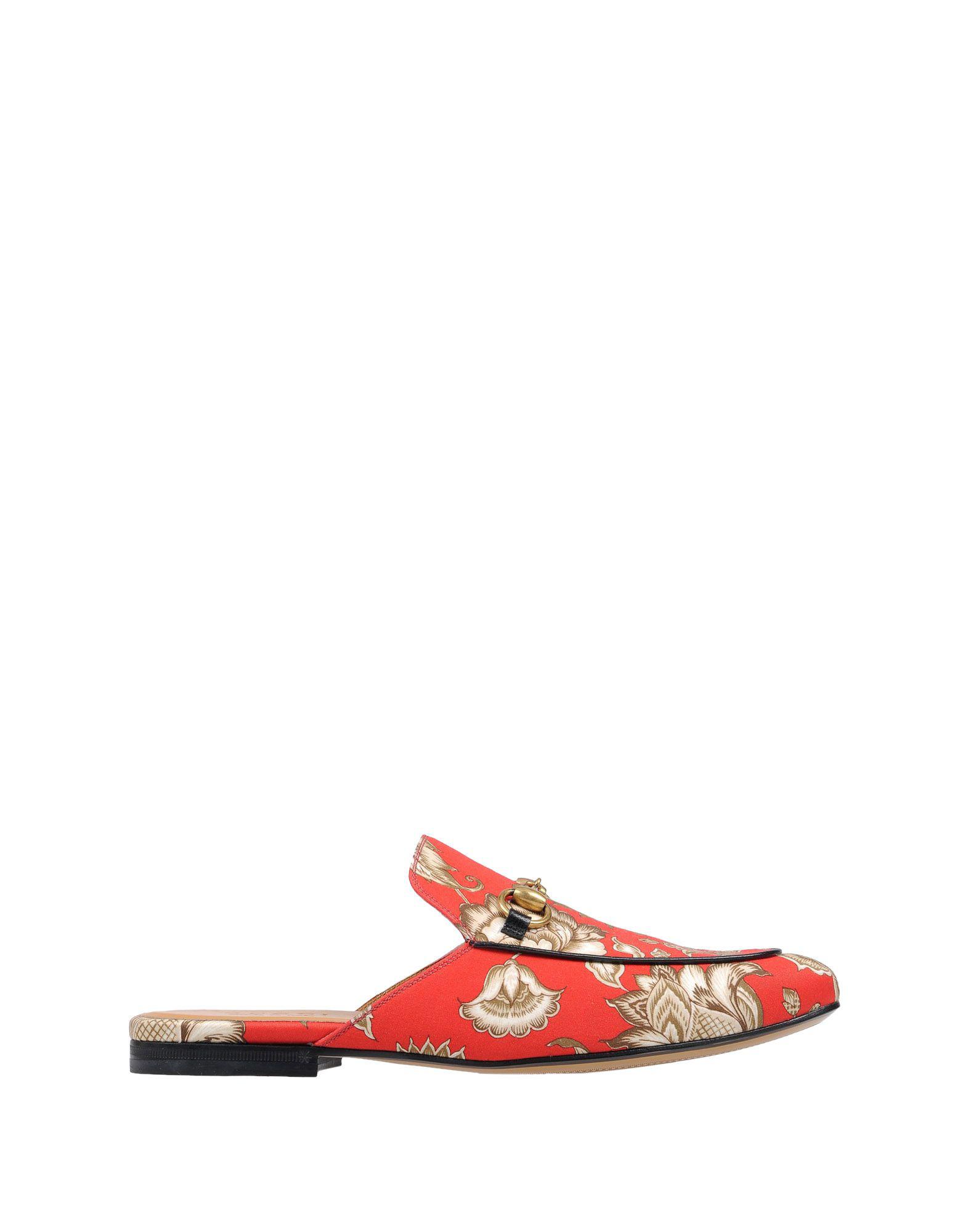 Gucci Satin Mules in Red for Men - Lyst