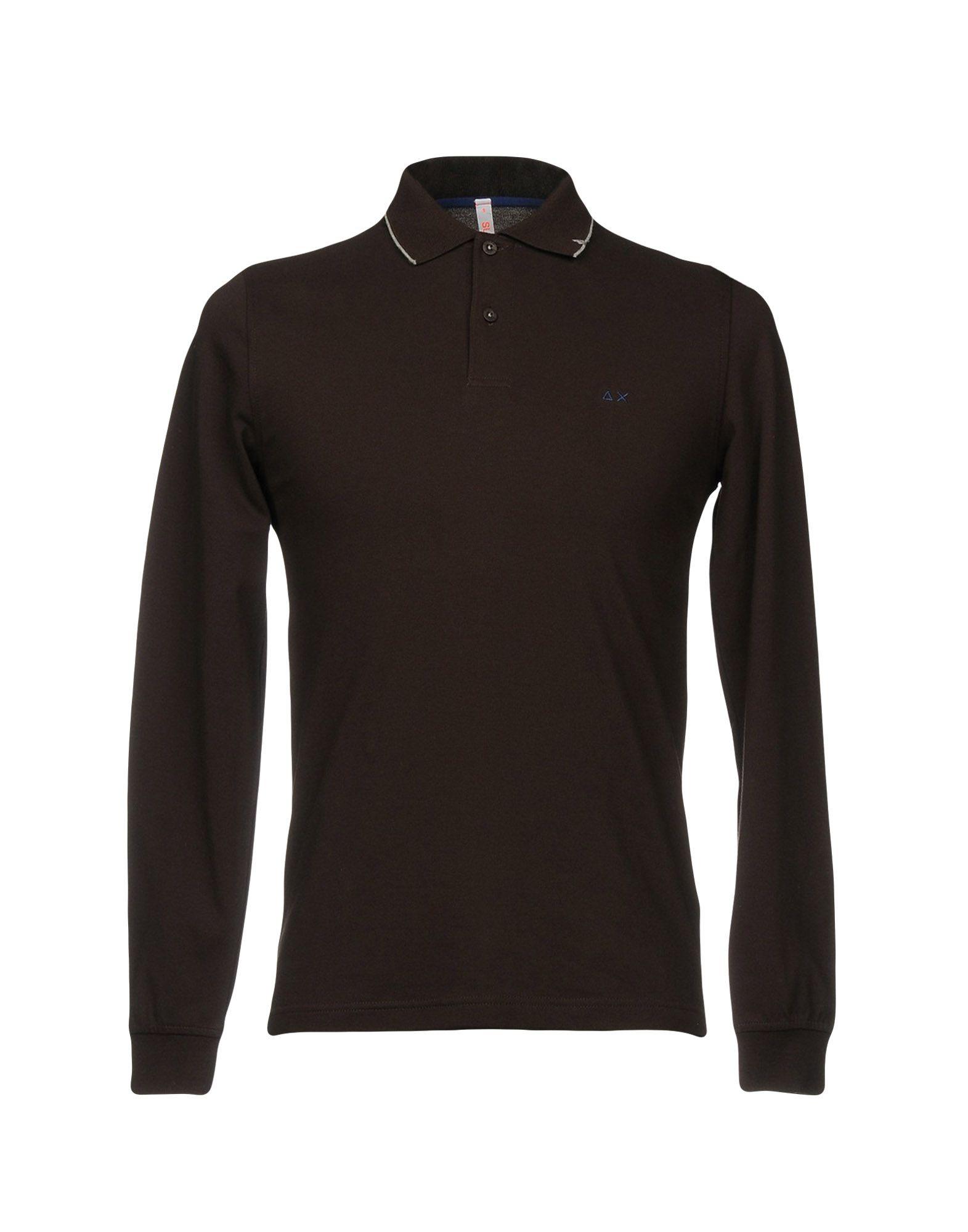 Sun 68 Cotton Polo Shirt in Dark Brown (Brown) for Men - Lyst