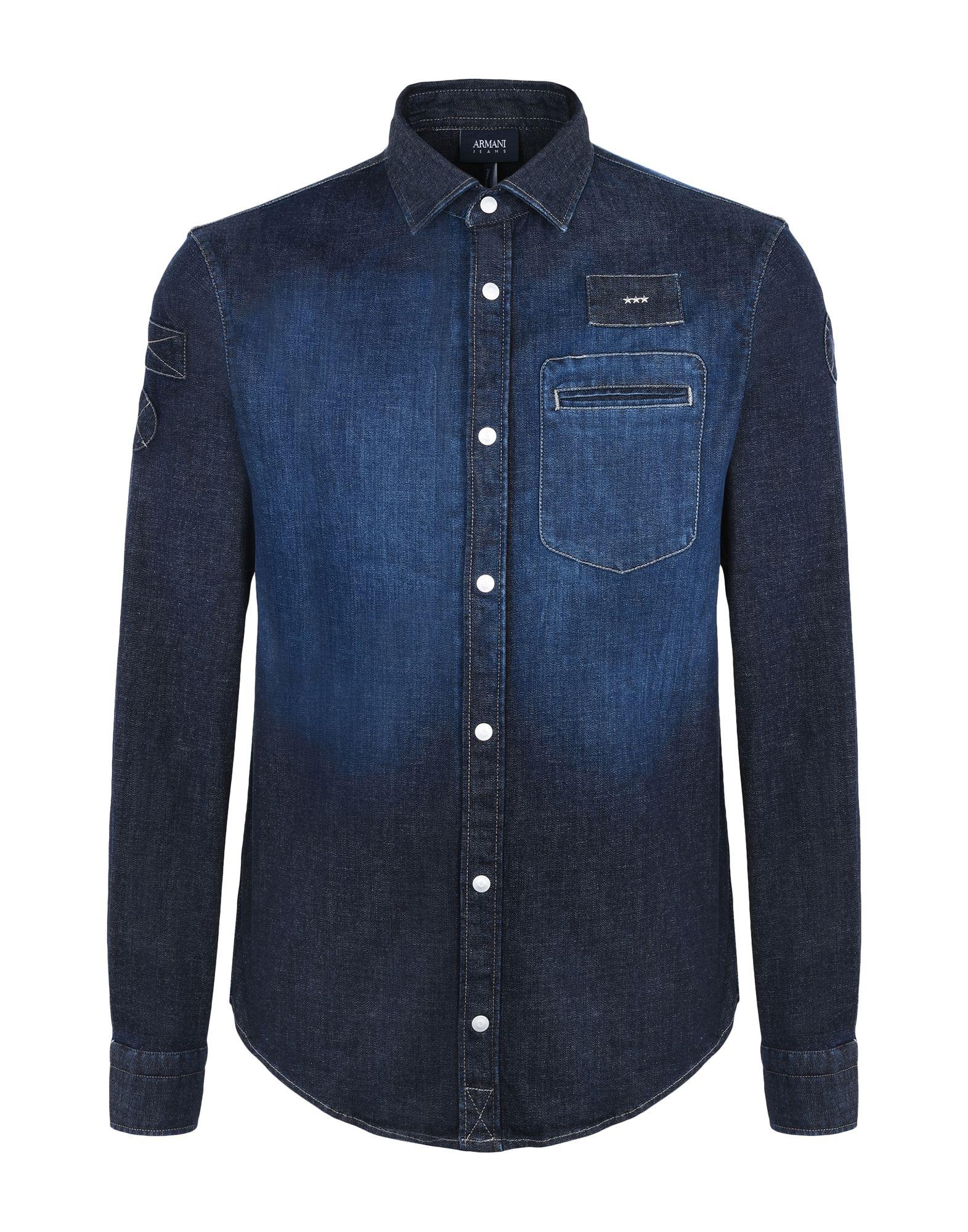 Armani Jeans Denim Shirt in Blue for 