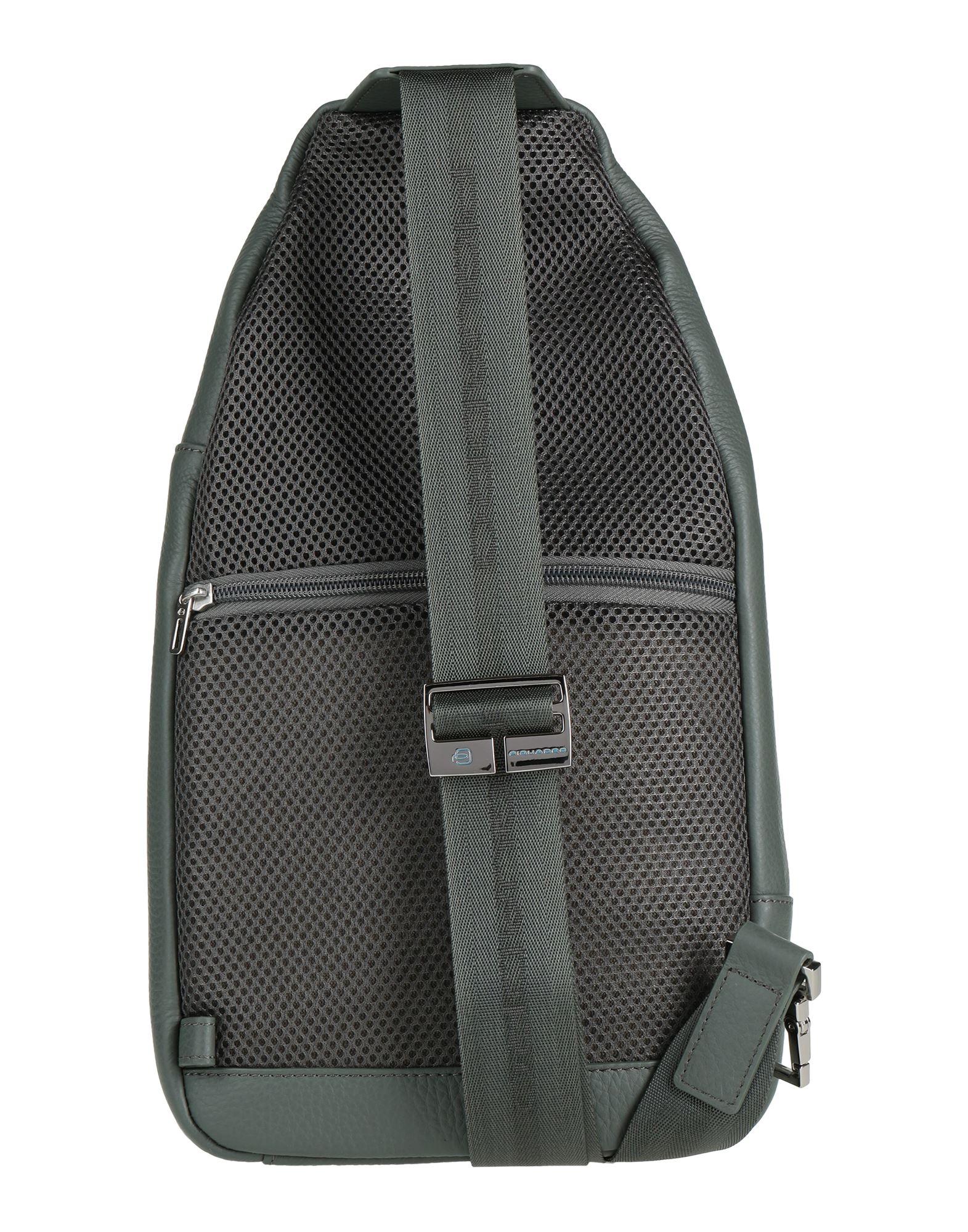 Piquadro Leather Rucksack in Grey (Gray 