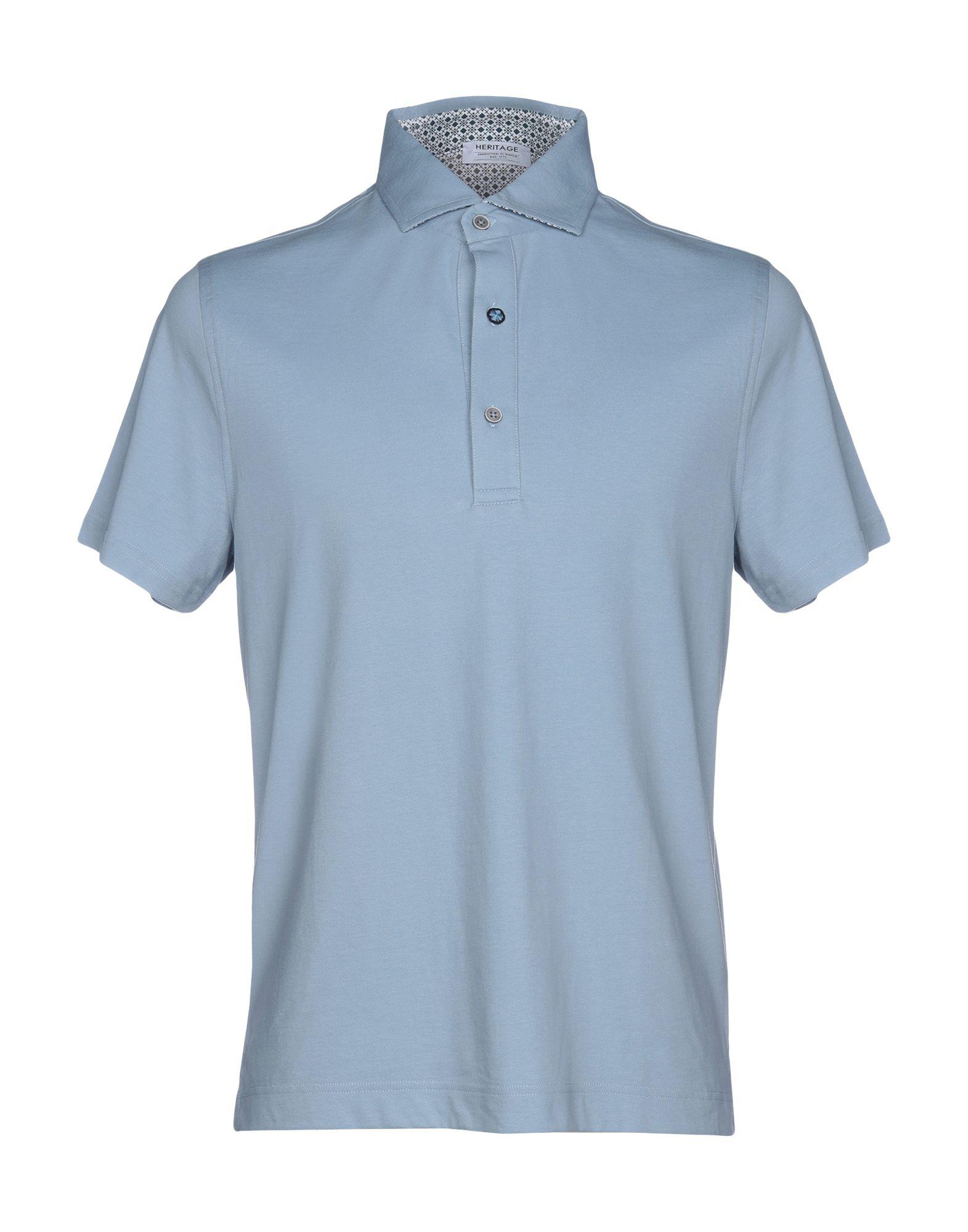 Heritage Cotton Polo Shirt in Sky Blue (Blue) for Men - Lyst