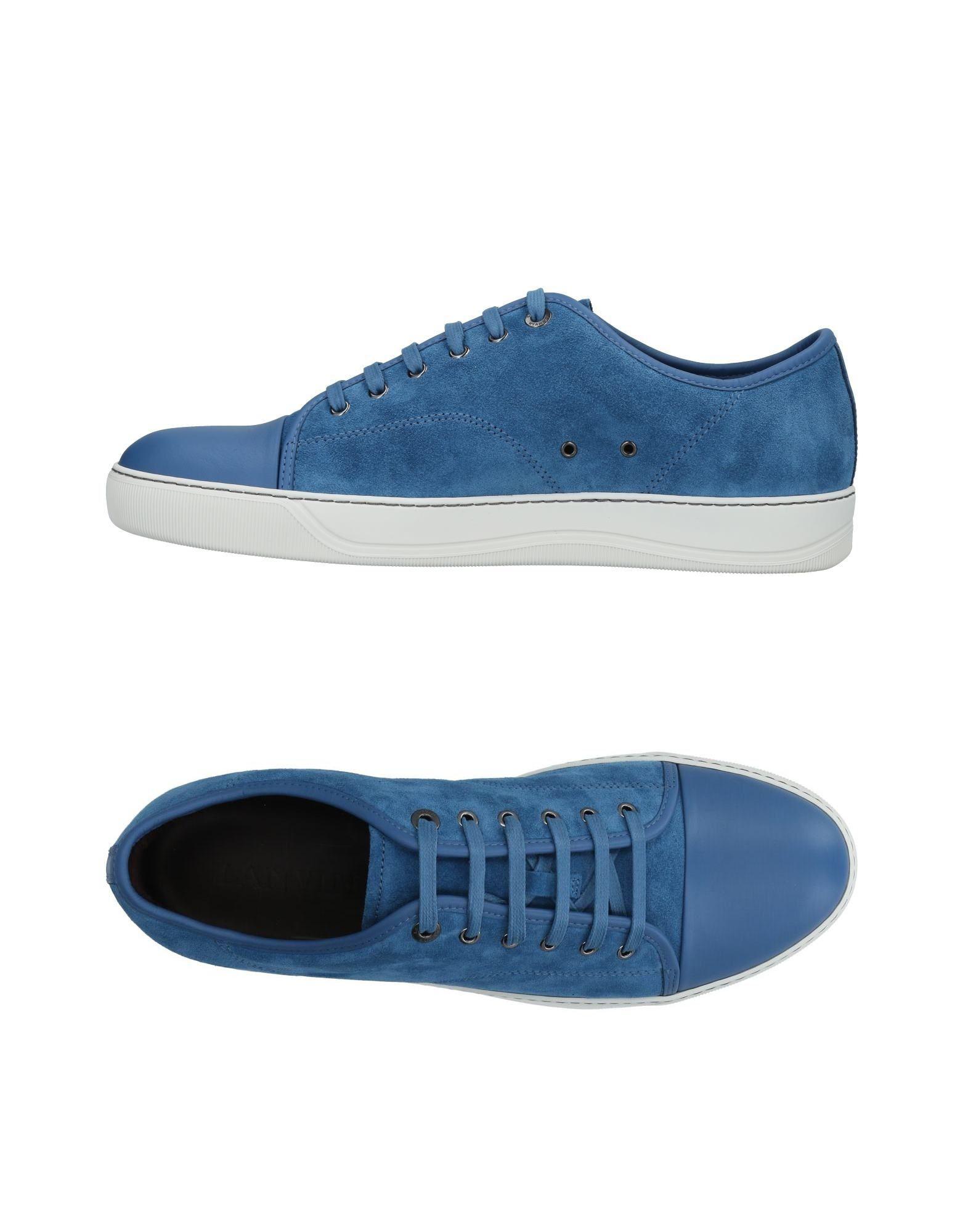 Lanvin Leather Low-tops & Sneakers in Pastel Blue (Blue) for Men - Lyst