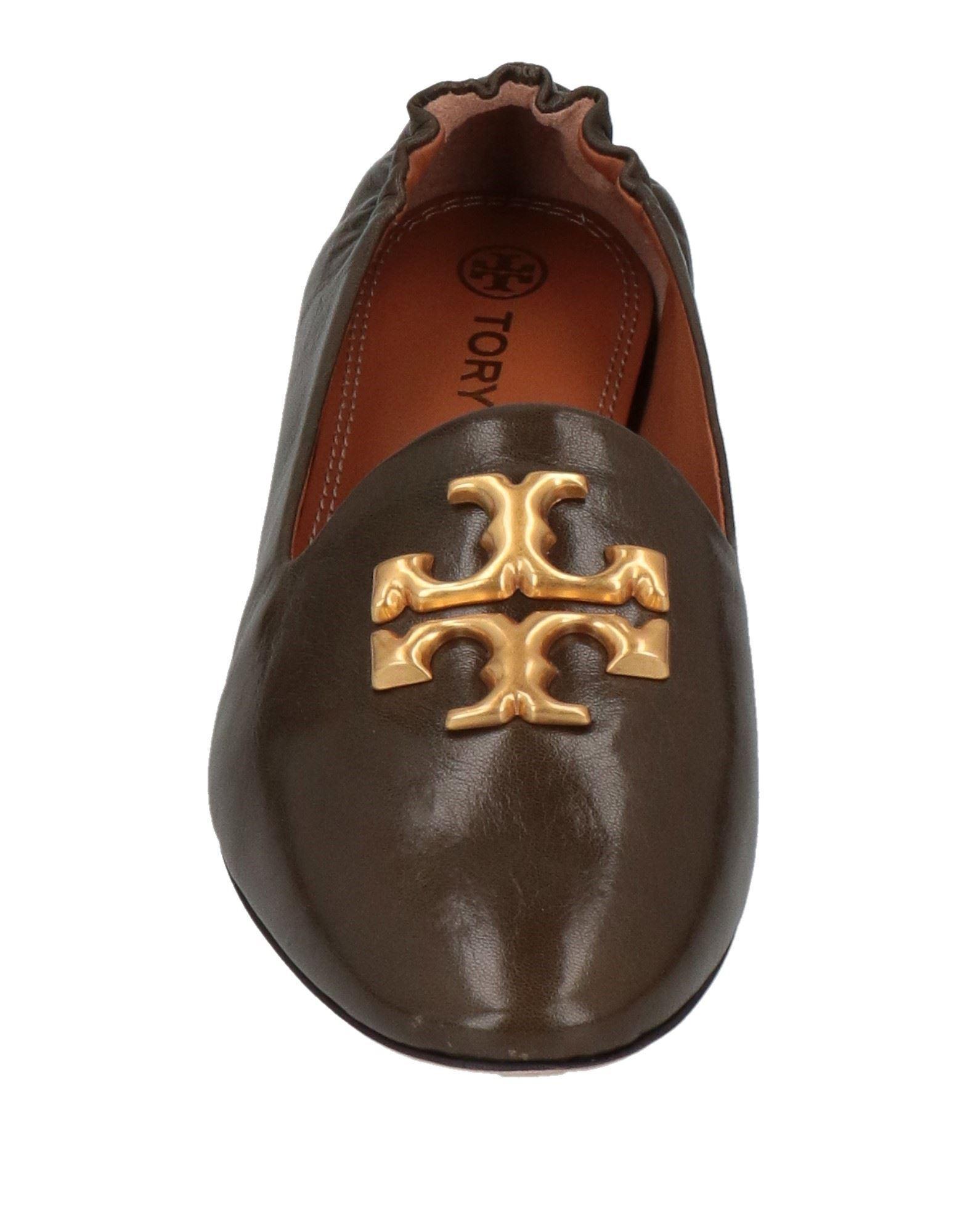 tory burch loafers brown