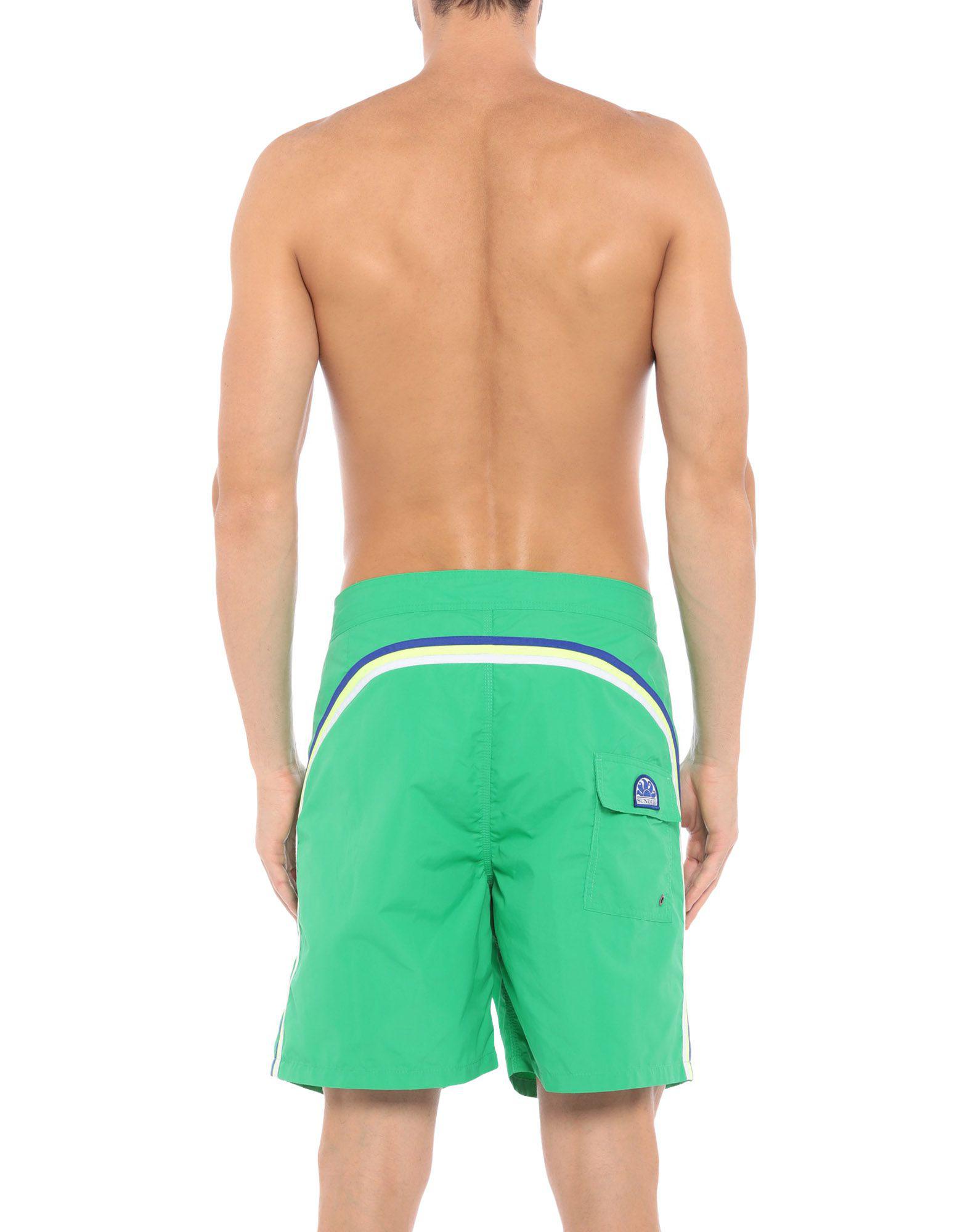 Sundek Synthetic Swim Trunks in Light Green (Green) for Men - Lyst