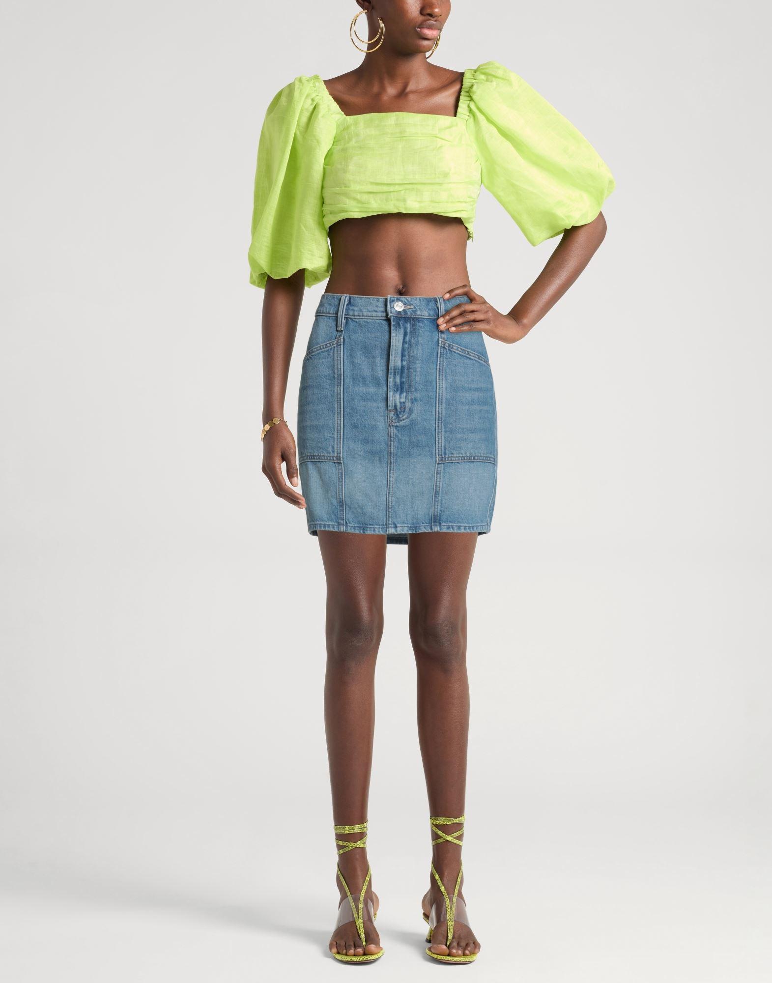 スカート Mother Skirts MOTHER The Flagpole Denim Maxi Skirt in Pitch | Bloomingdale's