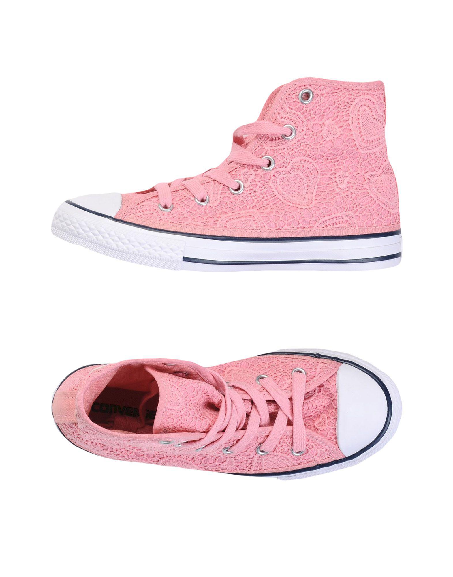 pastel pink converse high tops