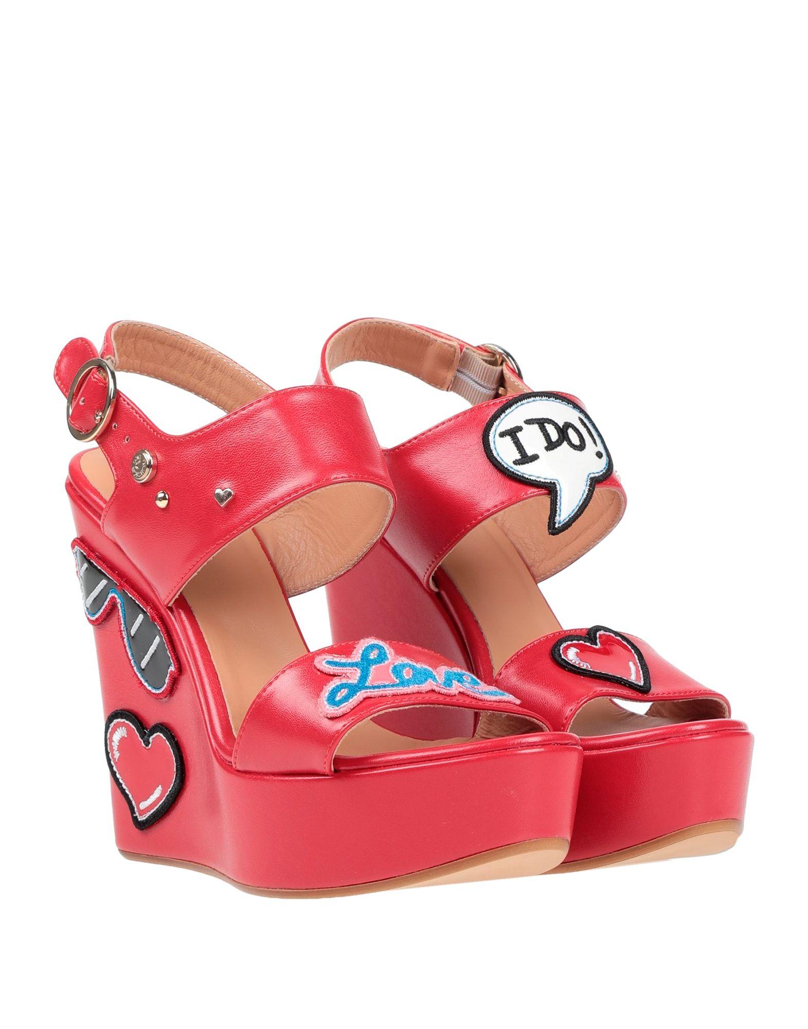 love moschino red sandals